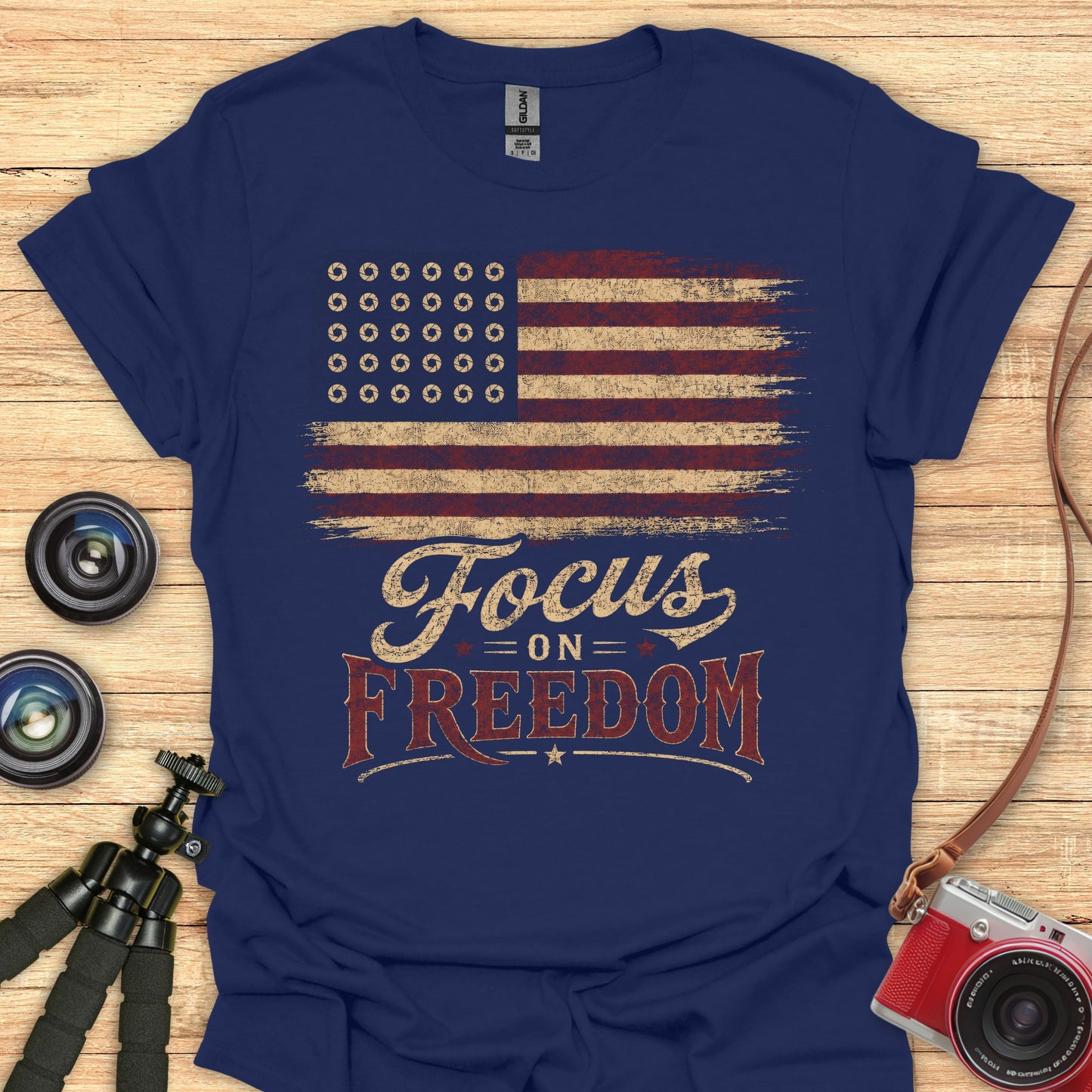 Focus On Freedom Flag T-Shirt