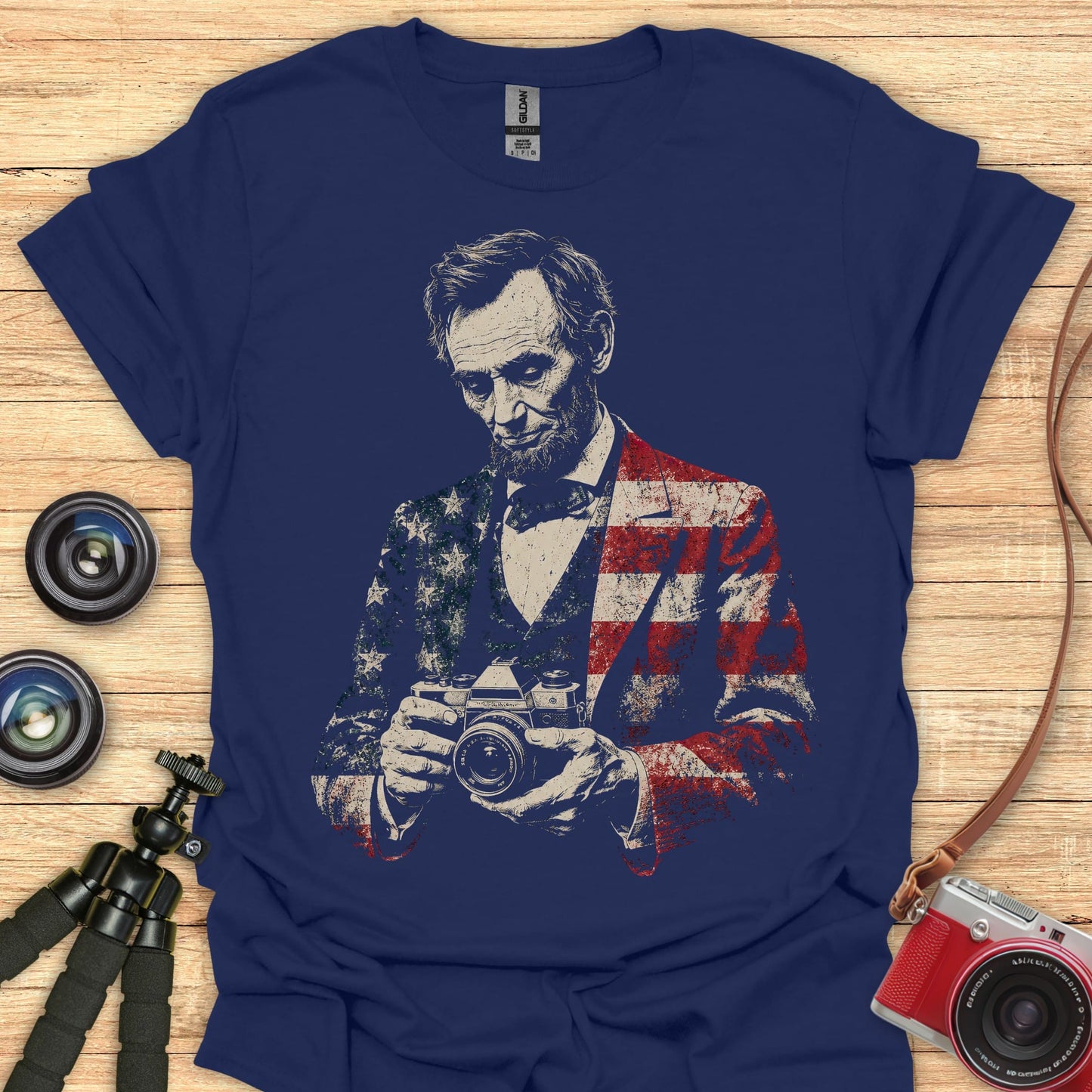 Lincoln Photog Double Exposed T-Shirt