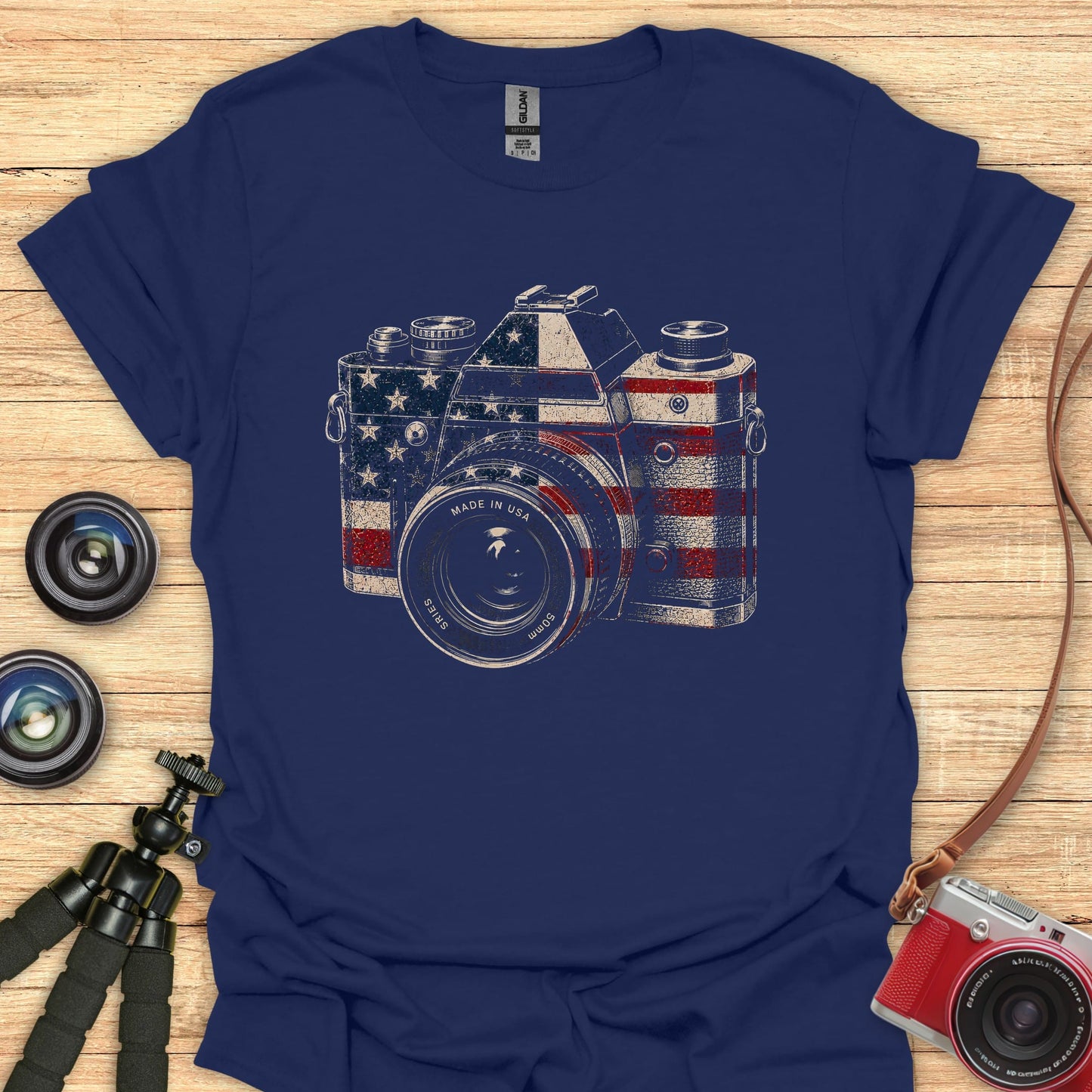 American Camera Double Exposed T-Shirt