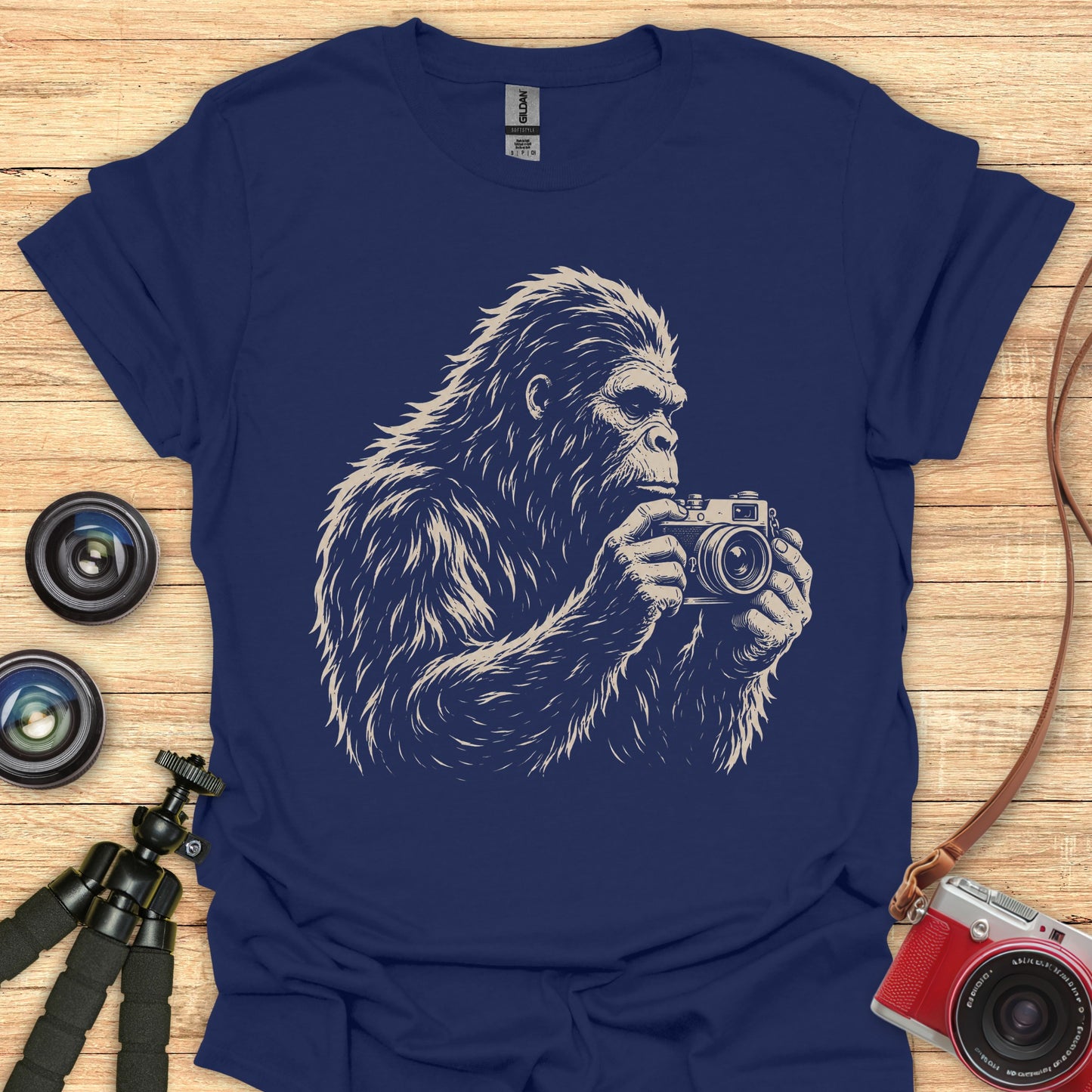 Bigfoot With Camera T-Shirt