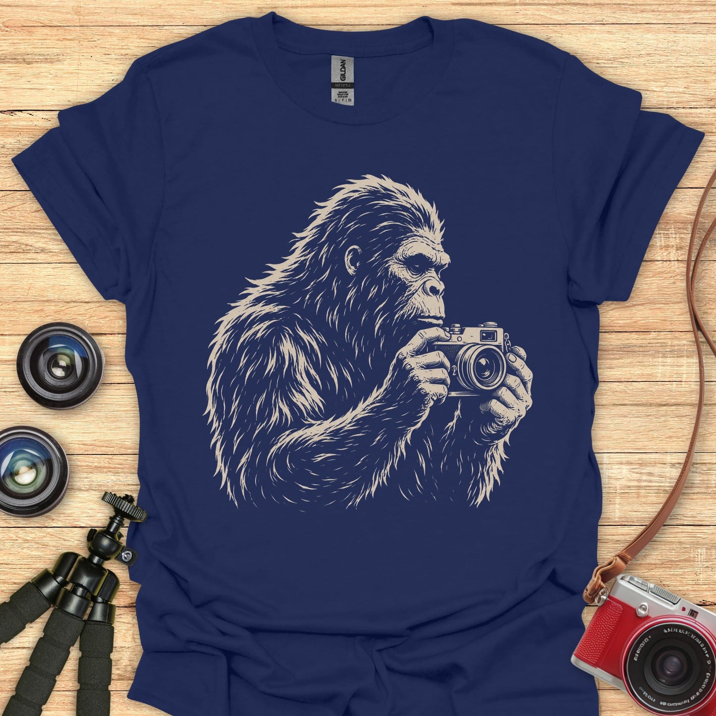 Bigfoot With Camera T-Shirt