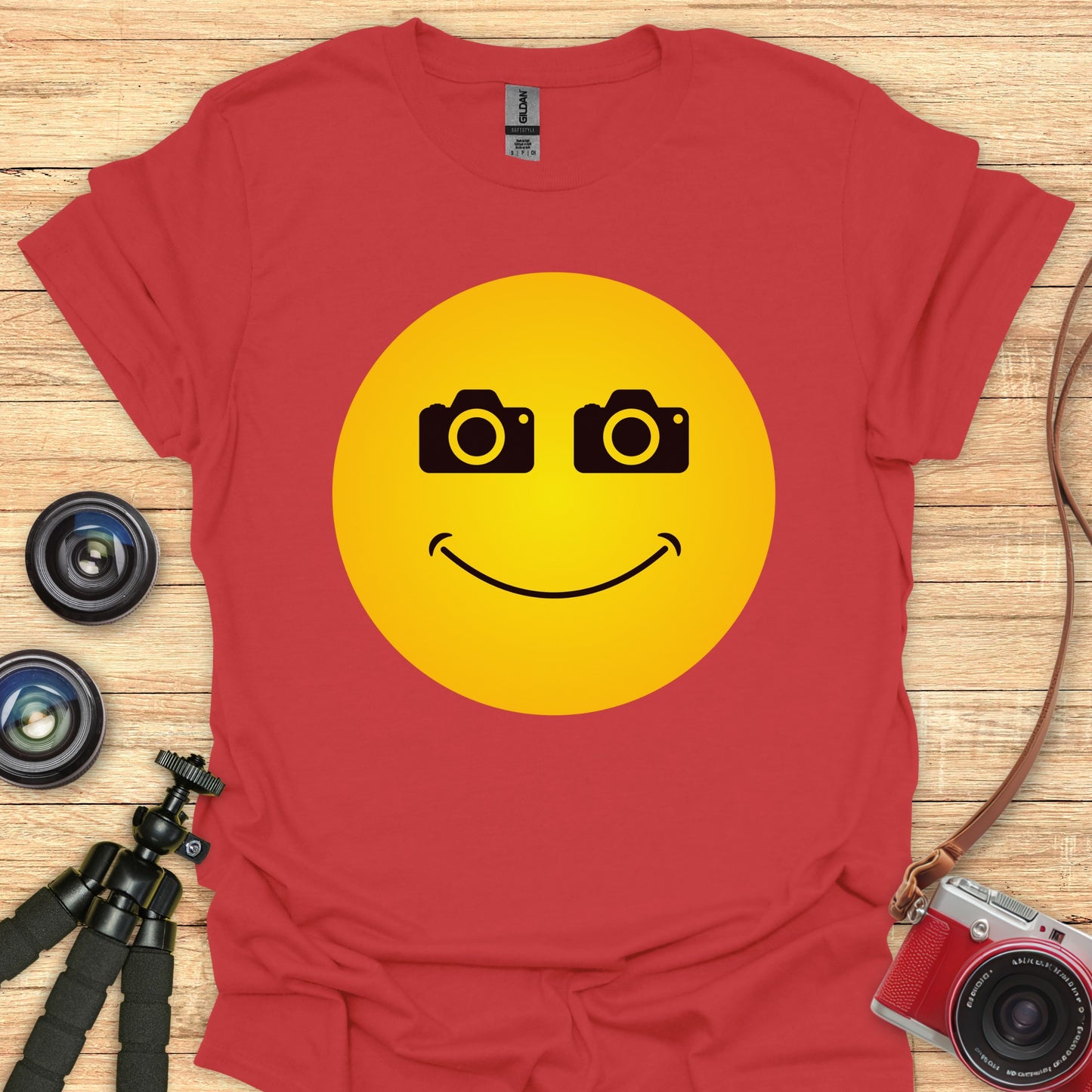 Camera Eyes Smiley Face T-Shirt