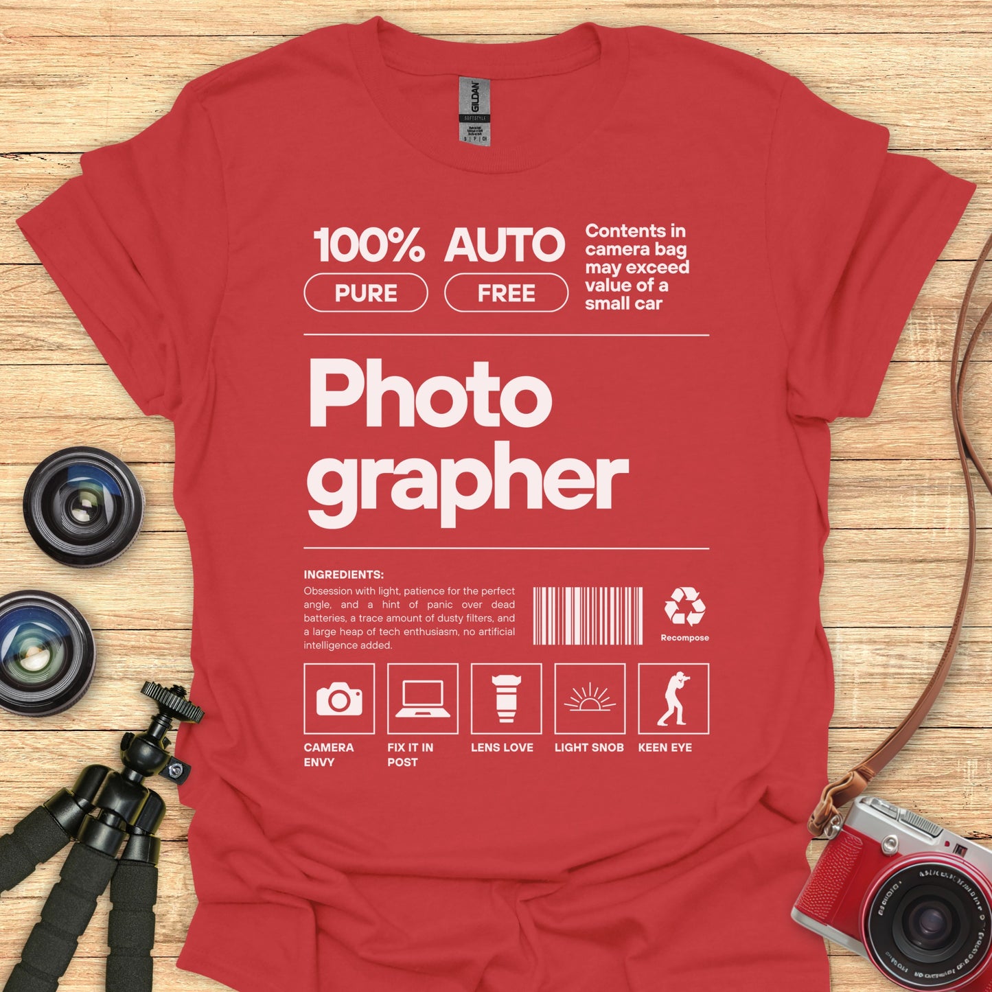 Photographer's Product Label T-Shirt