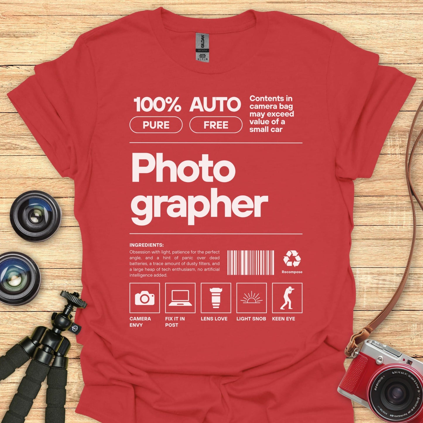 Photographer's Product Label T-Shirt