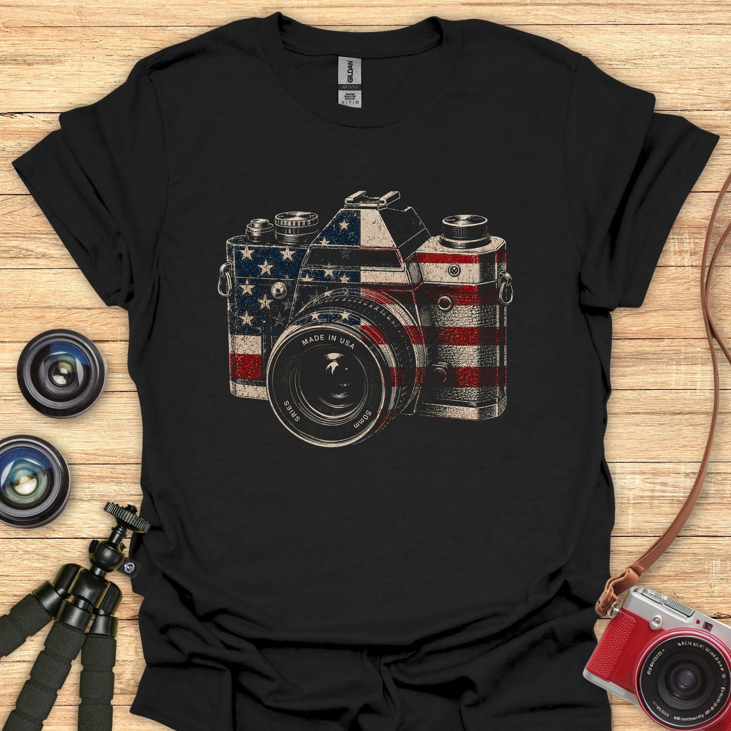 American Camera Double Exposed T-Shirt