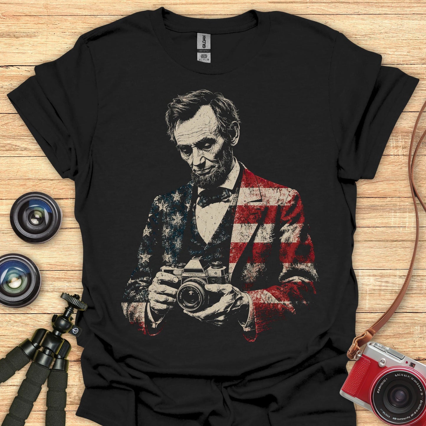 Lincoln Photog Double Exposed T-Shirt
