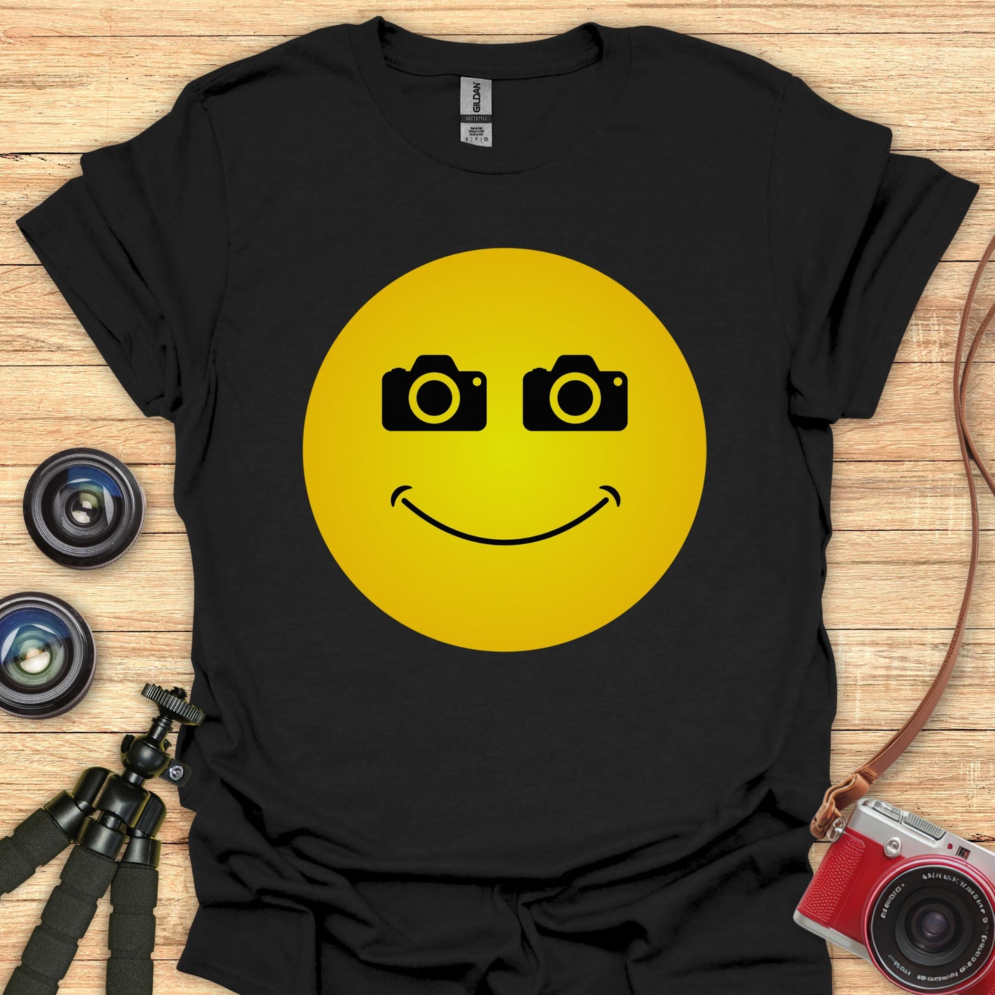 Camera Eyes Smiley Face T-Shirt