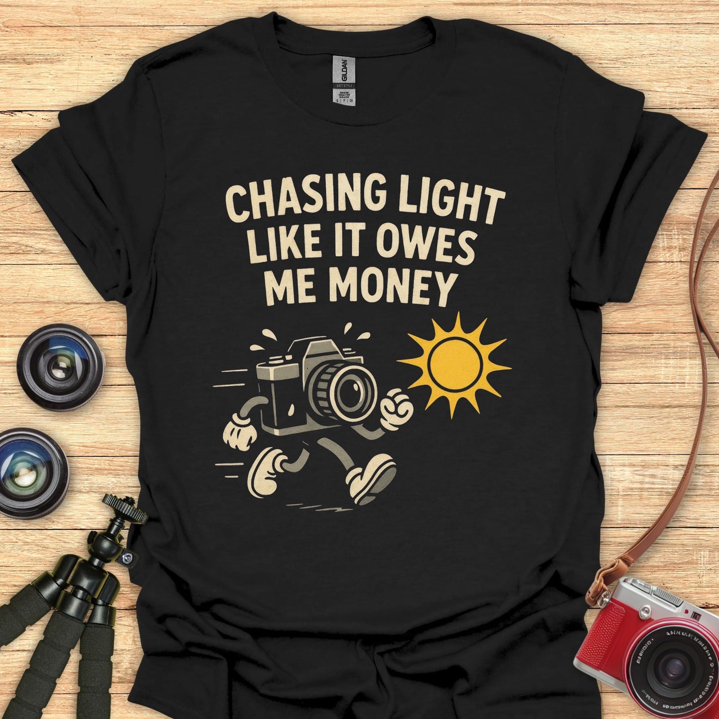 Chasing Light Like It Owes Me Money T-Shirt
