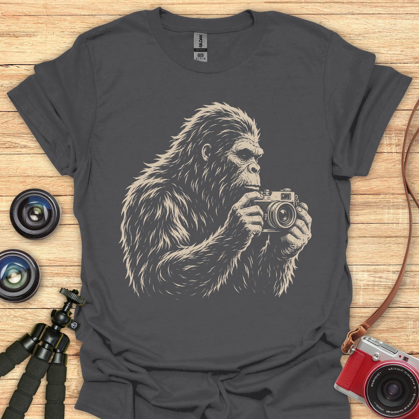 Bigfoot With Camera T-Shirt