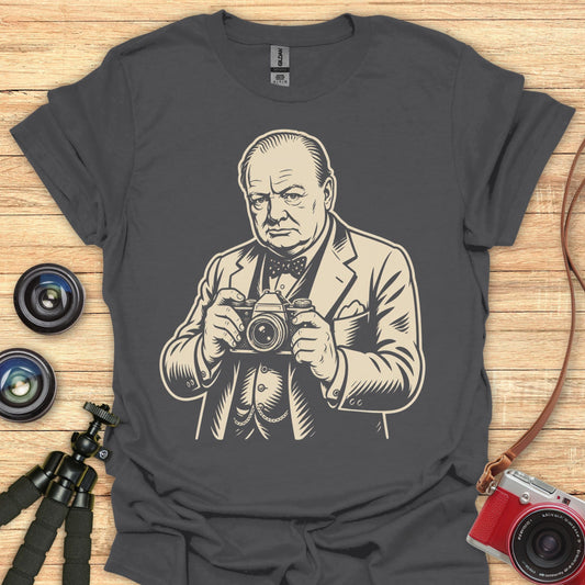 Churchill With Camera T-Shirt