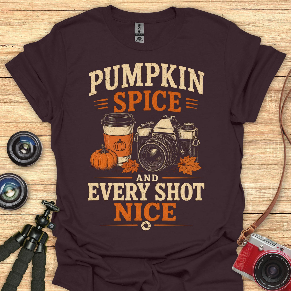 Pumpkin Spice Camera T-Shirt
