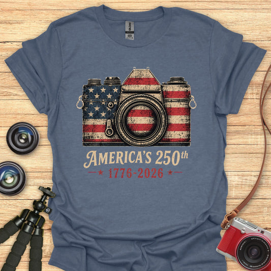 USA Vintage Camera 250th T-Shirt
