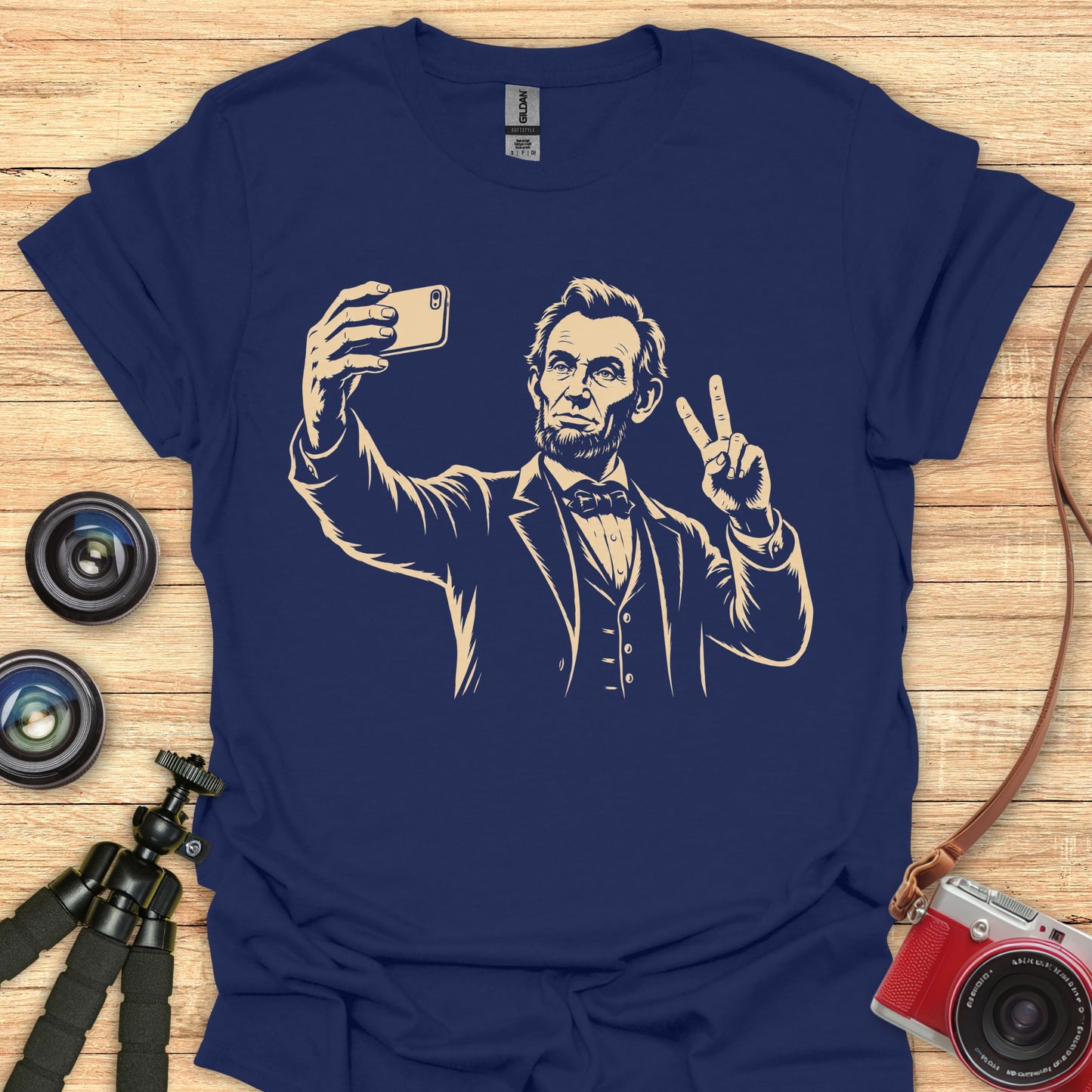 Lincoln Peace Selfie T-Shirt