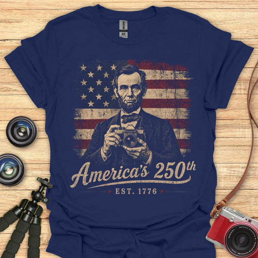 Lincoln Portrait Shot 250th T-Shirt
