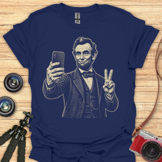 Lincoln Peace Sign Selfie T-Shirt