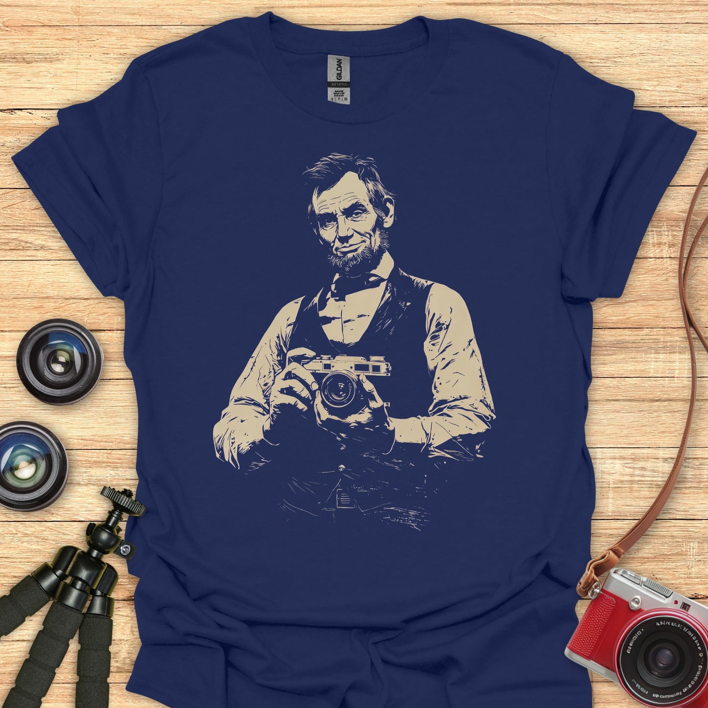 Lincoln With Camera T-Shirt