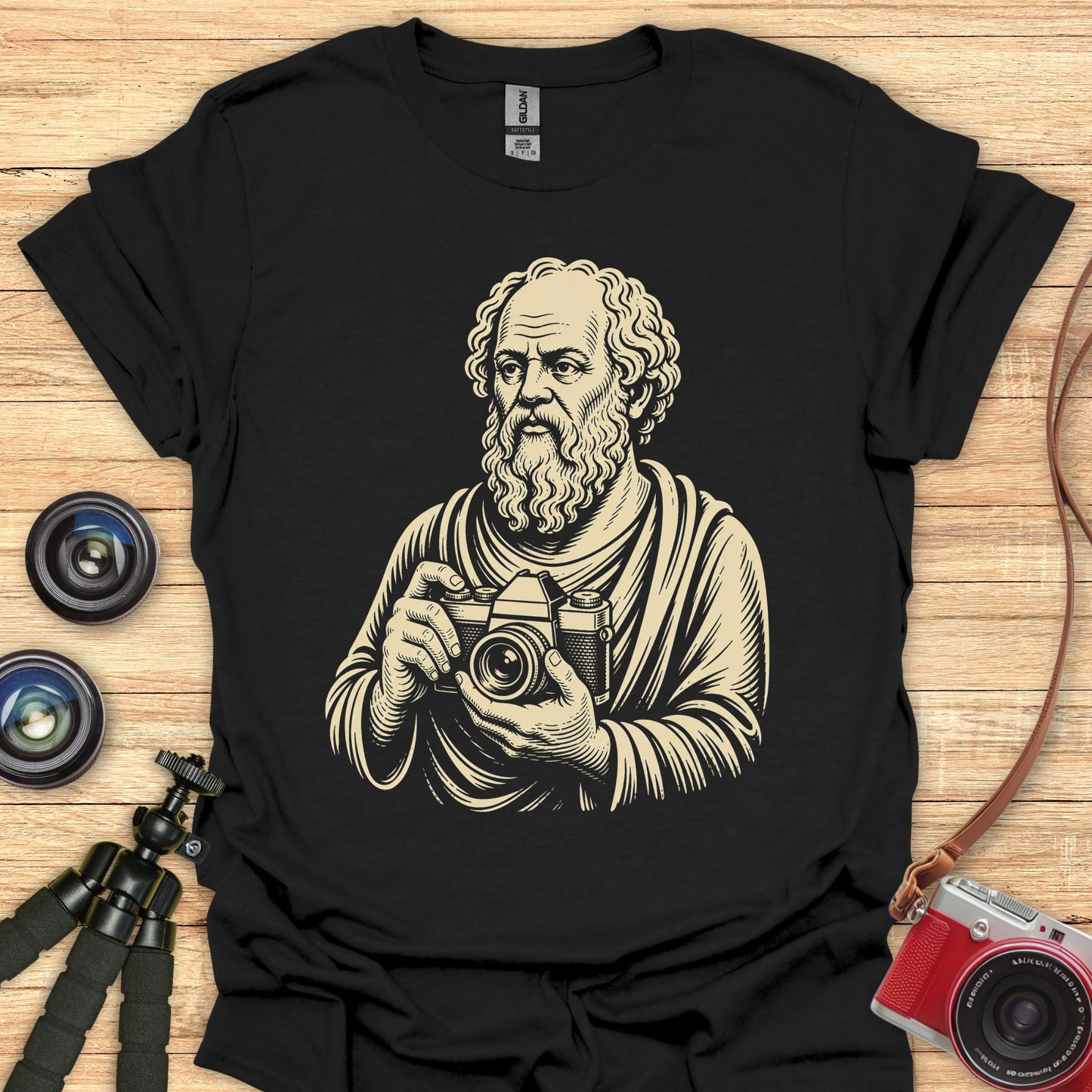 Socrates With Camera T-Shirt