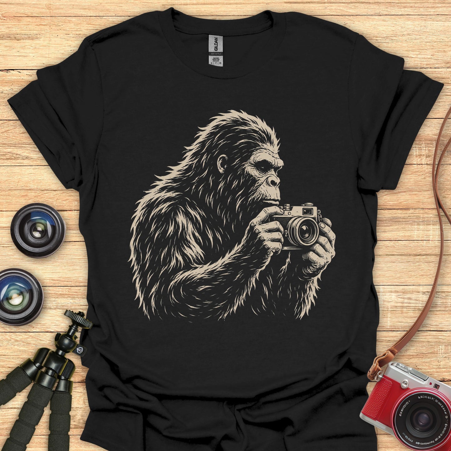 Bigfoot With Camera T-Shirt