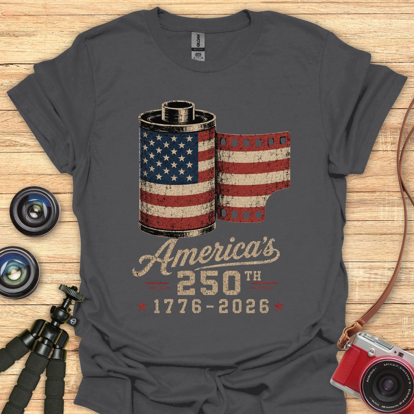 Film Roll Flag 250th T-Shirt