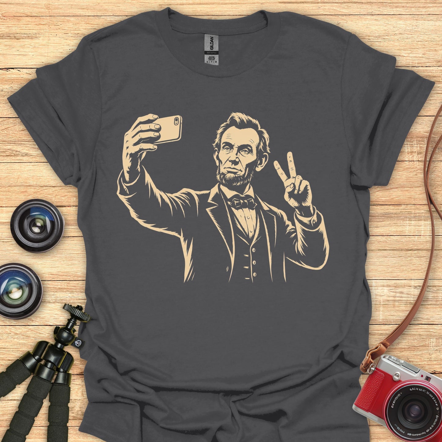 Lincoln Peace Selfie T-Shirt