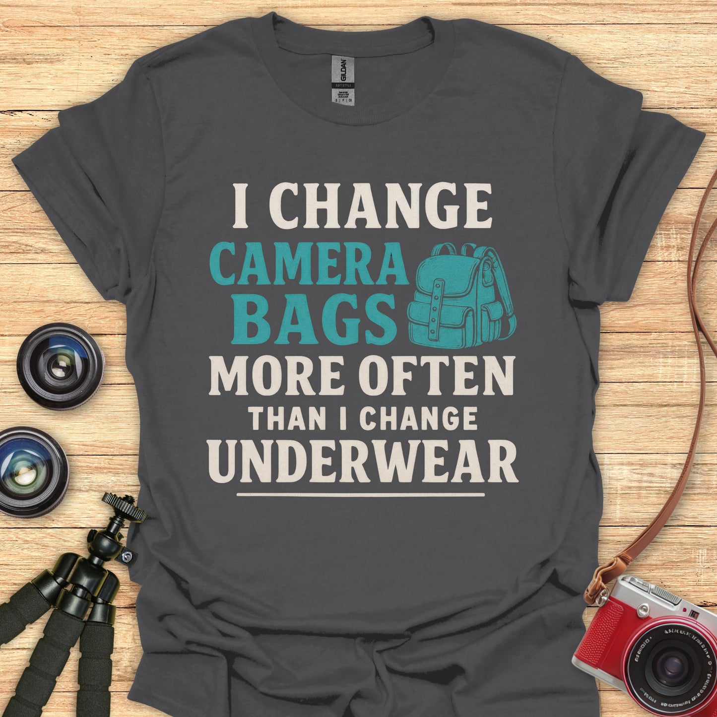 Change Camera Bags T-Shirt