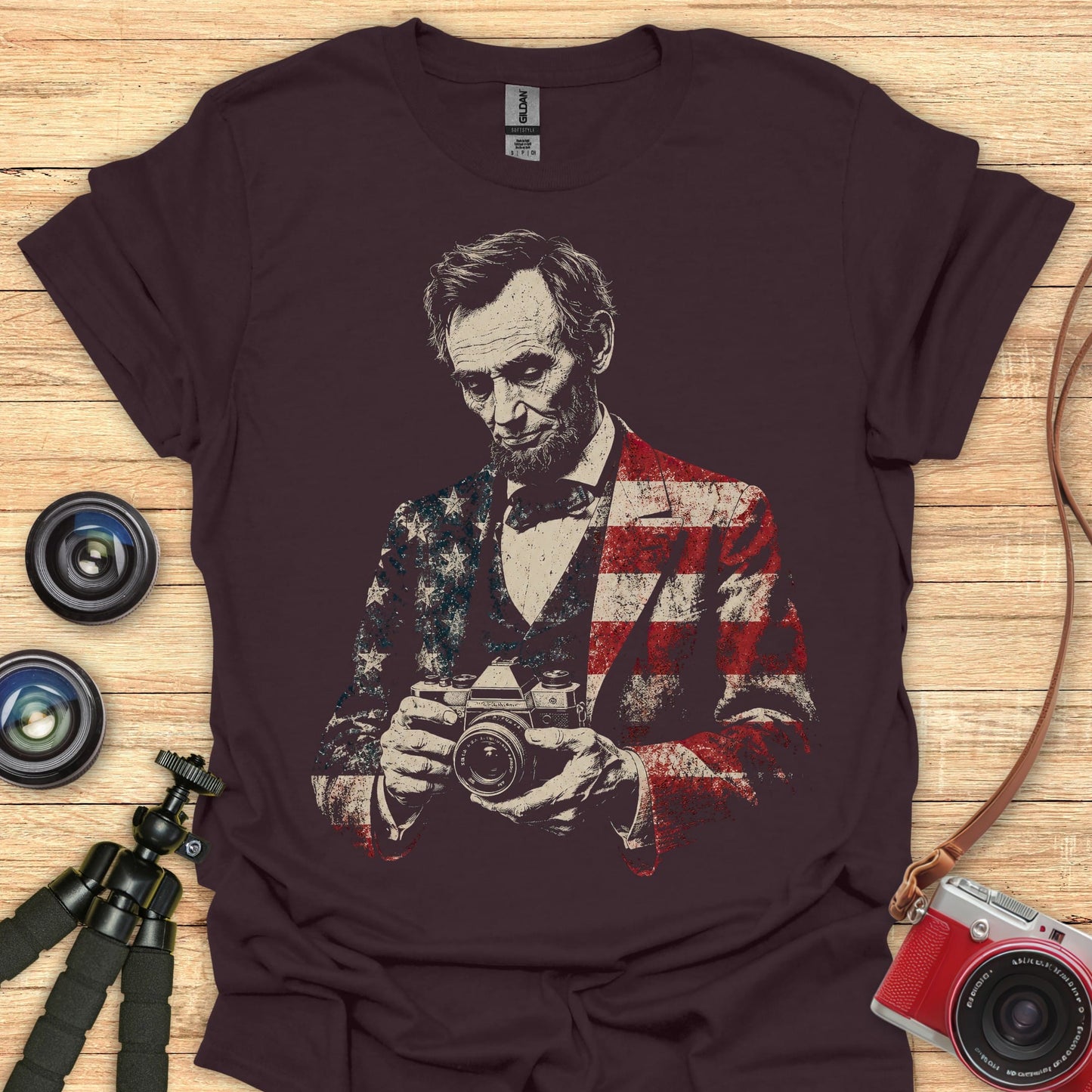 Lincoln Photog Double Exposed T-Shirt