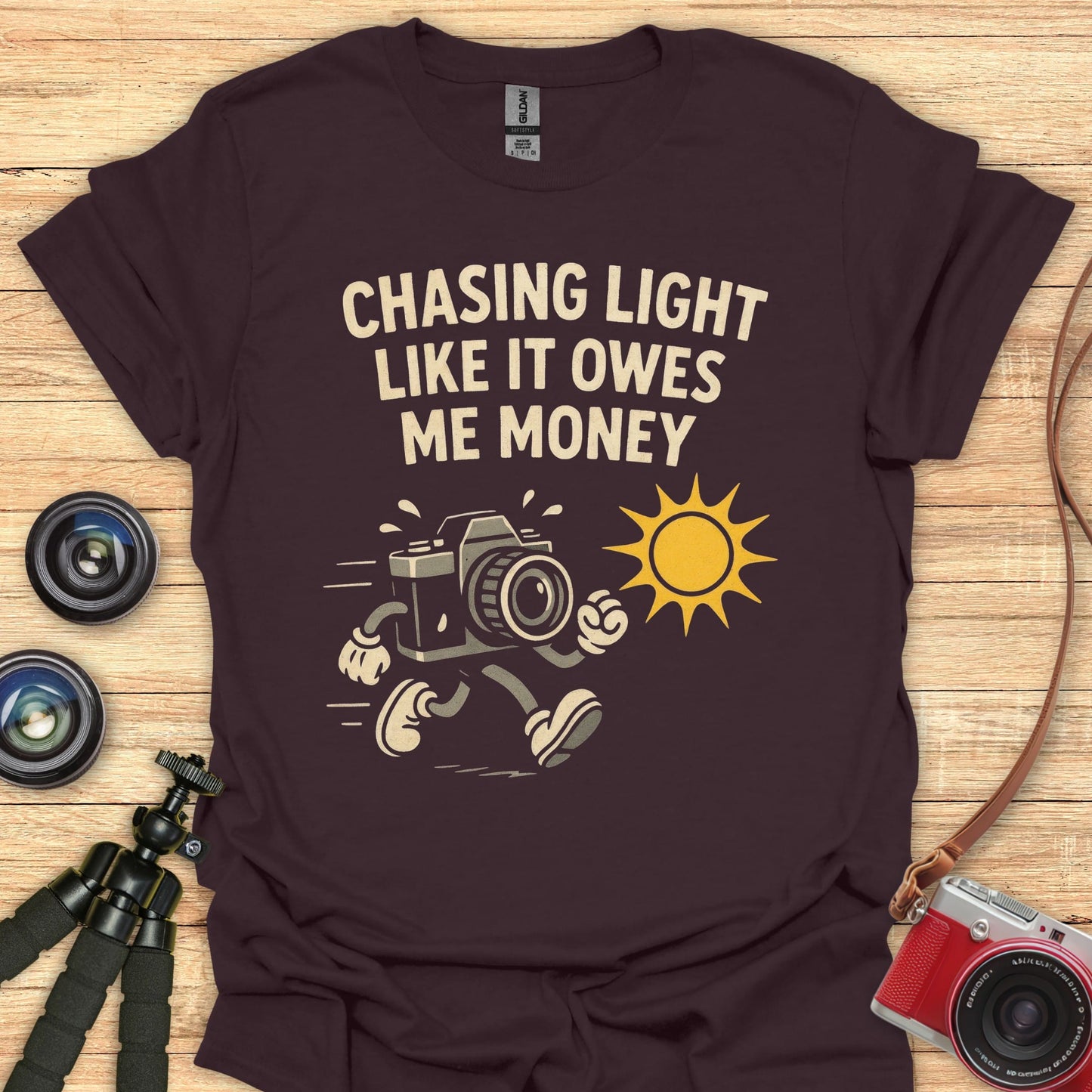 Chasing Light Like It Owes Me Money T-Shirt