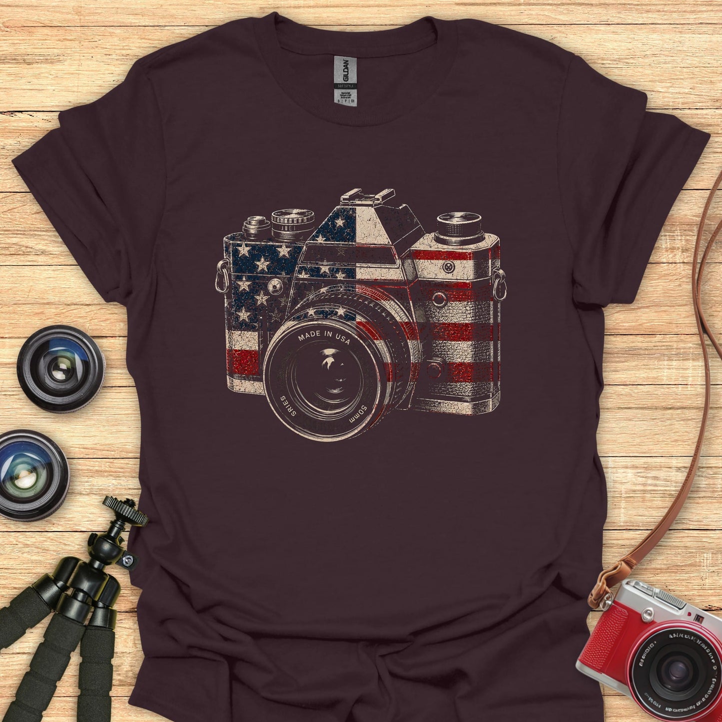 American Camera Double Exposed T-Shirt