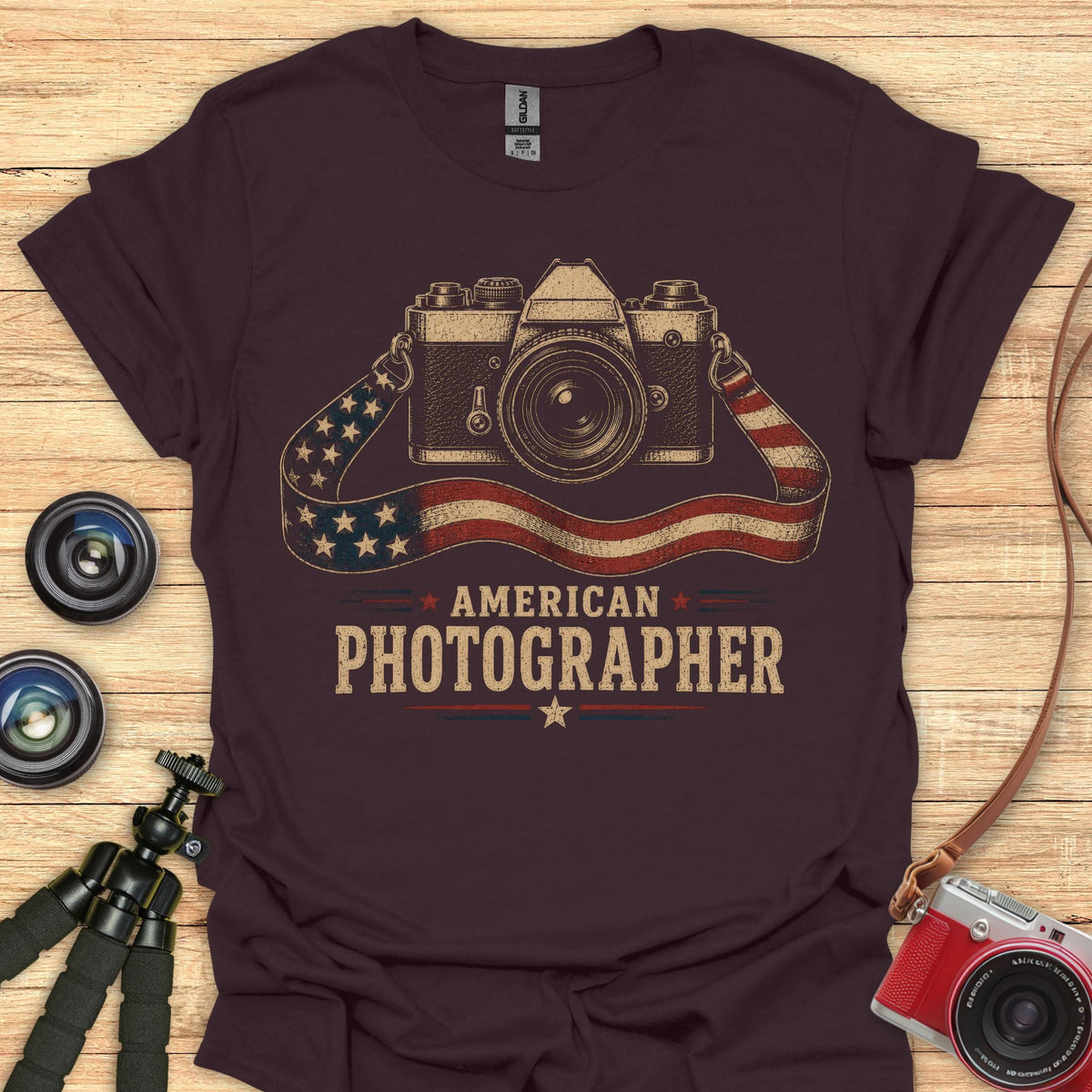 American Photographer Camera Strap T-Shirt