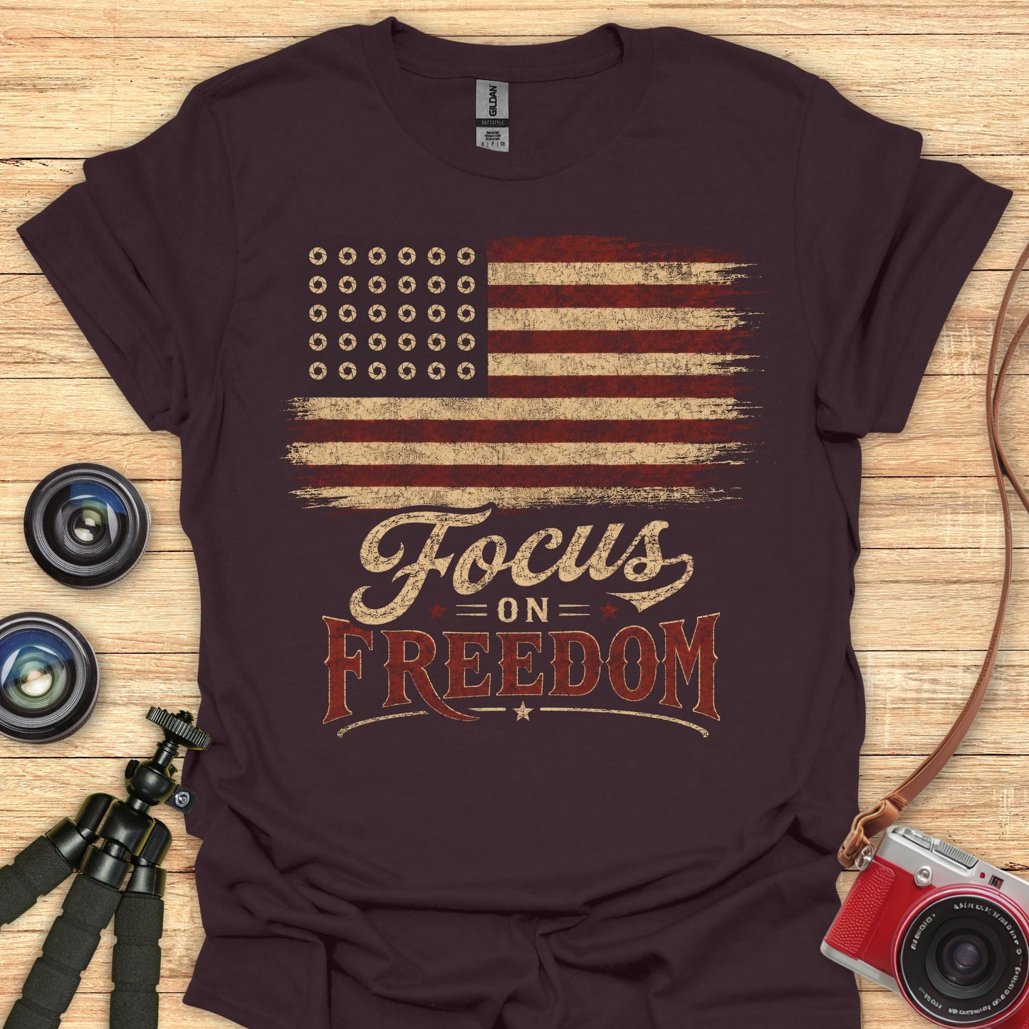Focus On Freedom Flag T-Shirt