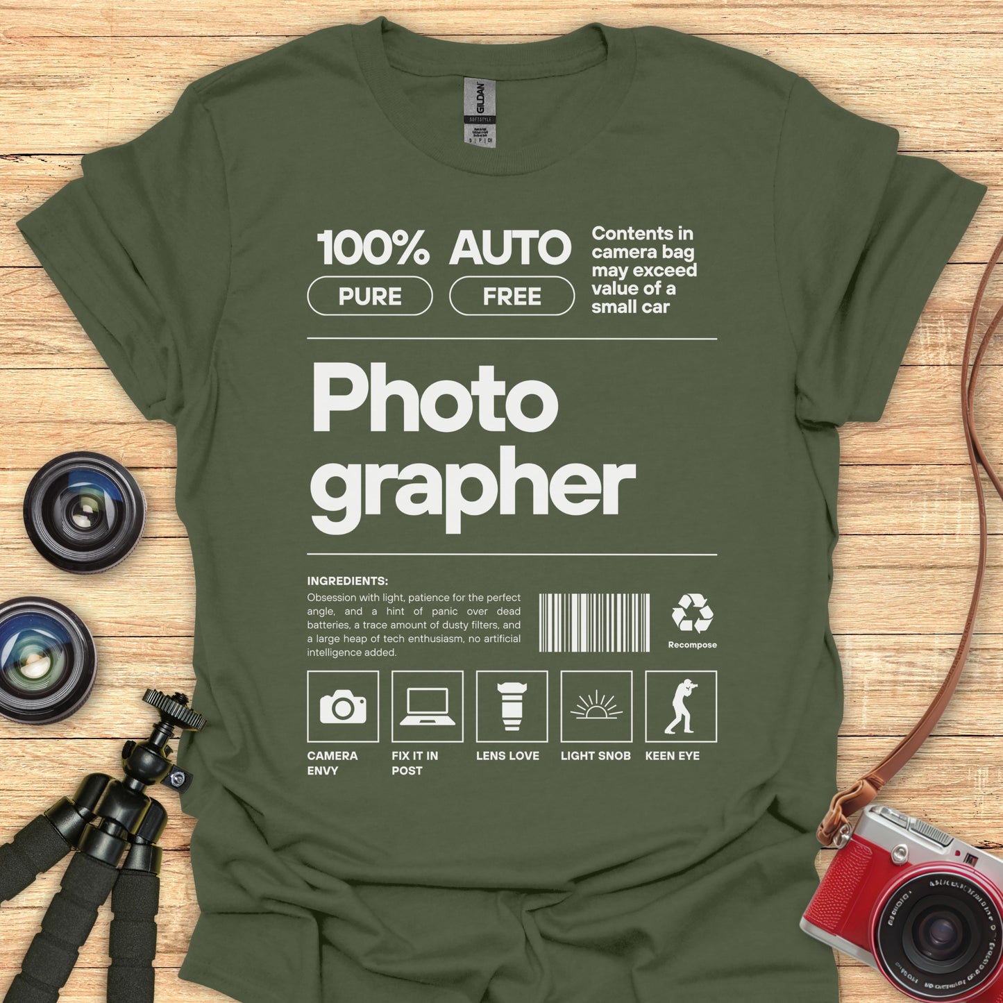 Photographer's Product Label T-Shirt