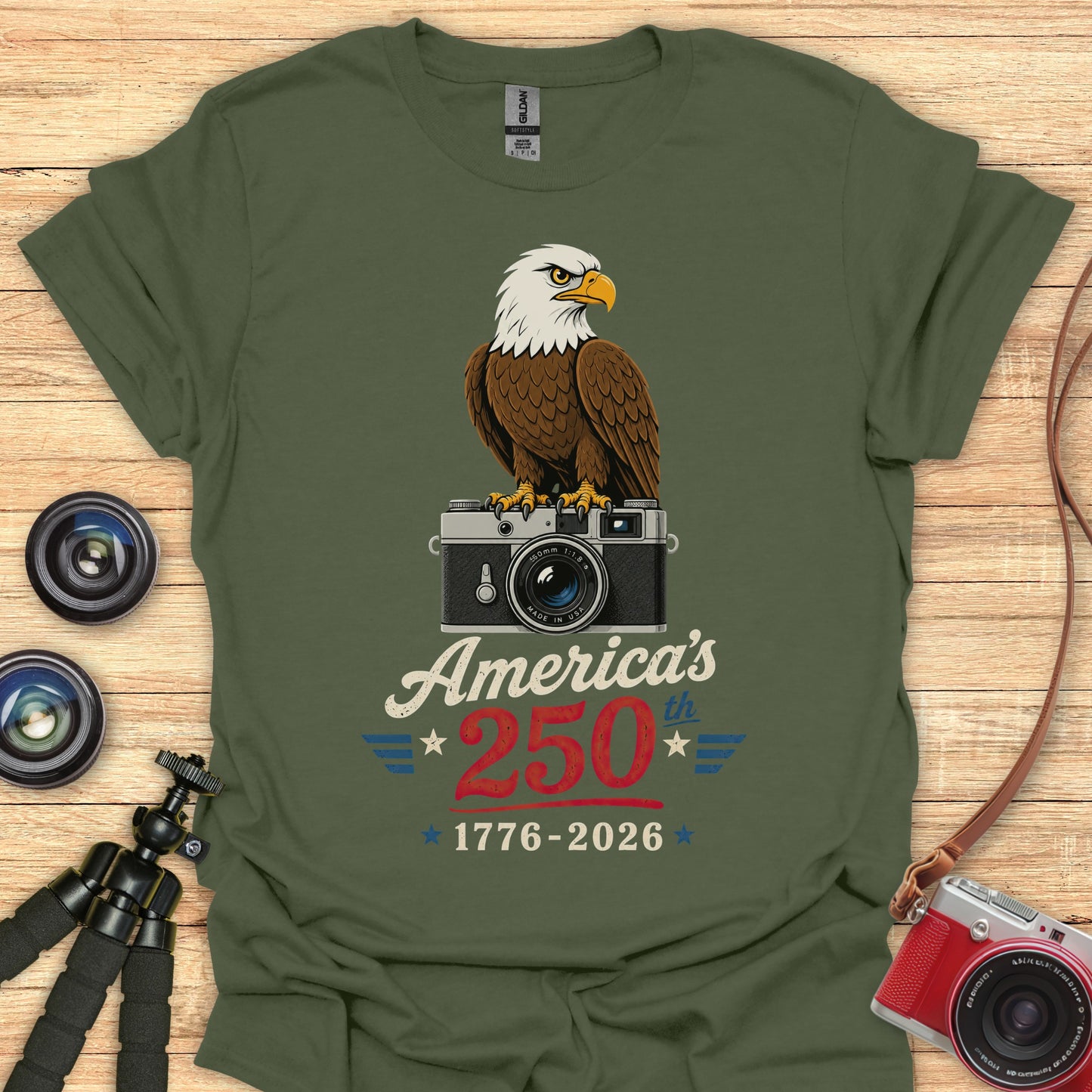 Eagle On Camera 250th T-Shirt