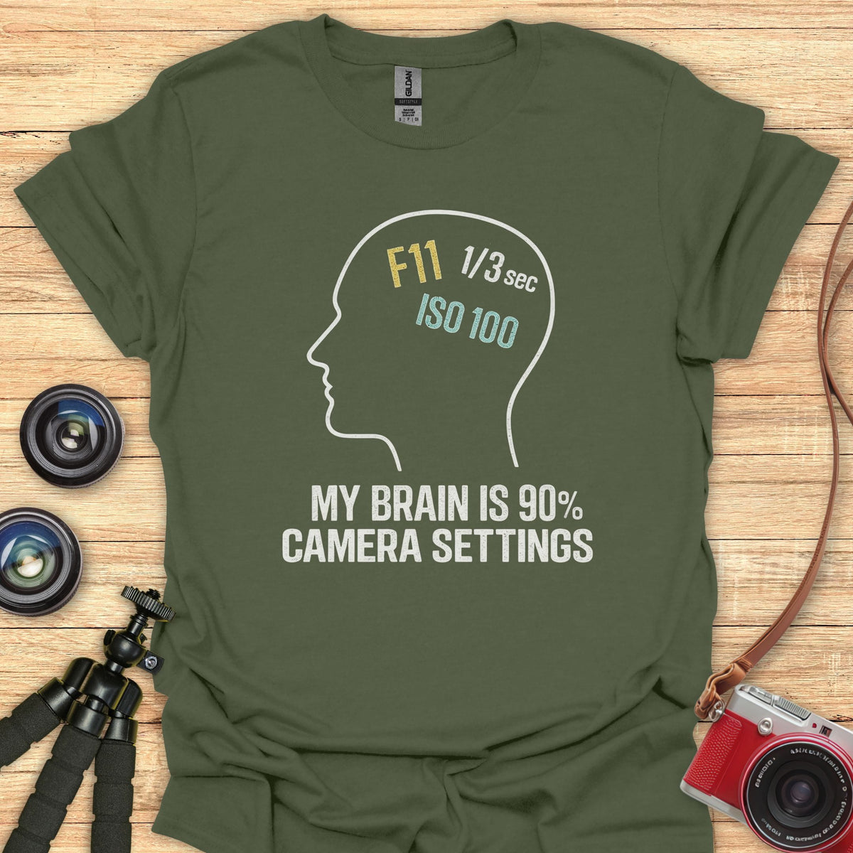 Camera Settings Brain T-Shirt