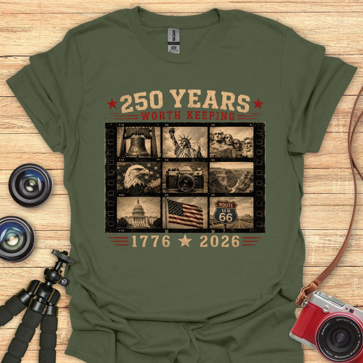 USA 250th Contact Sheet T-Shirt