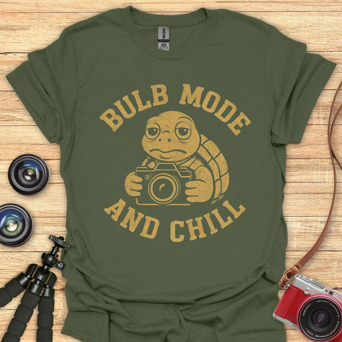 Bulb Mode Chill Turtle T-Shirt