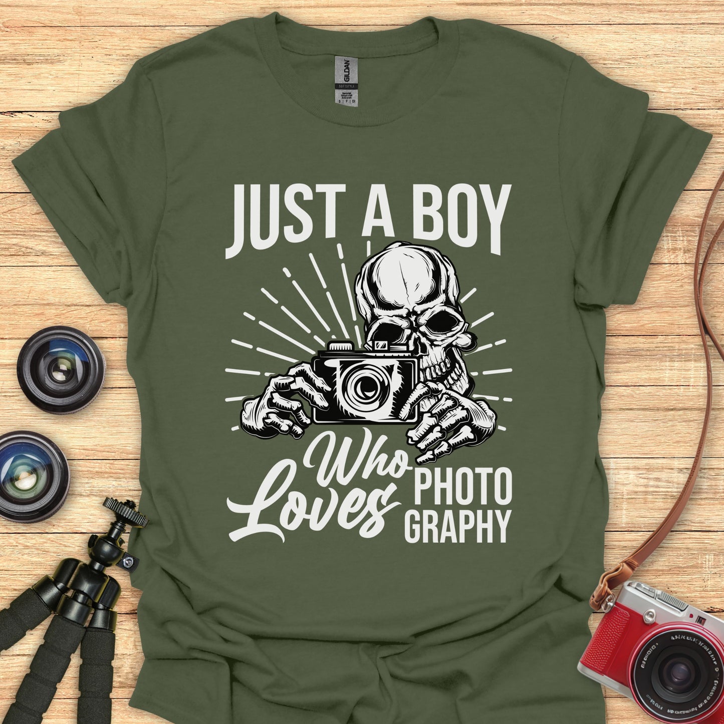 Just A Boy Who Loves Photography T-Shirt