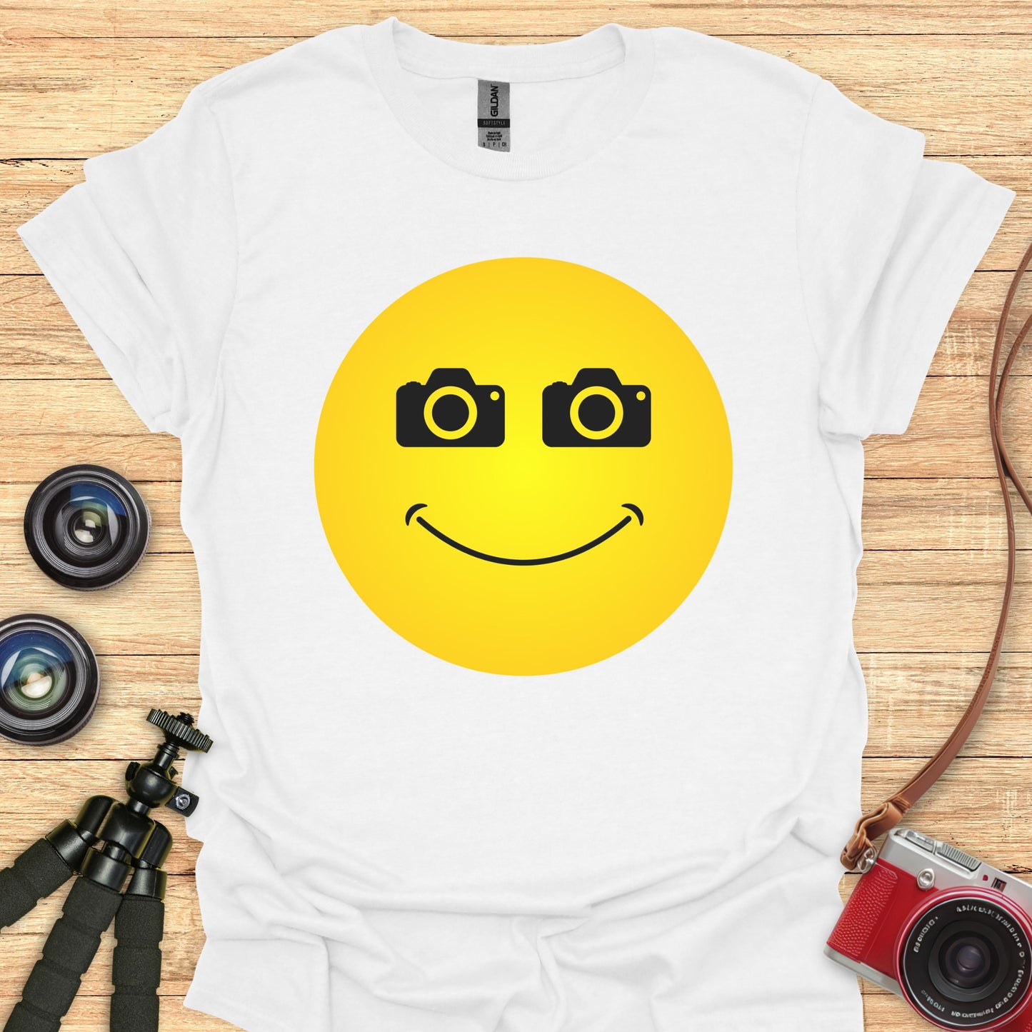 Camera Eyes Smiley Face T-Shirt