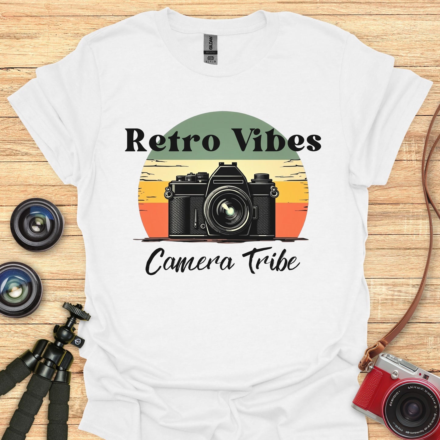 Retro Vibes Camera Tribe T-Shirt