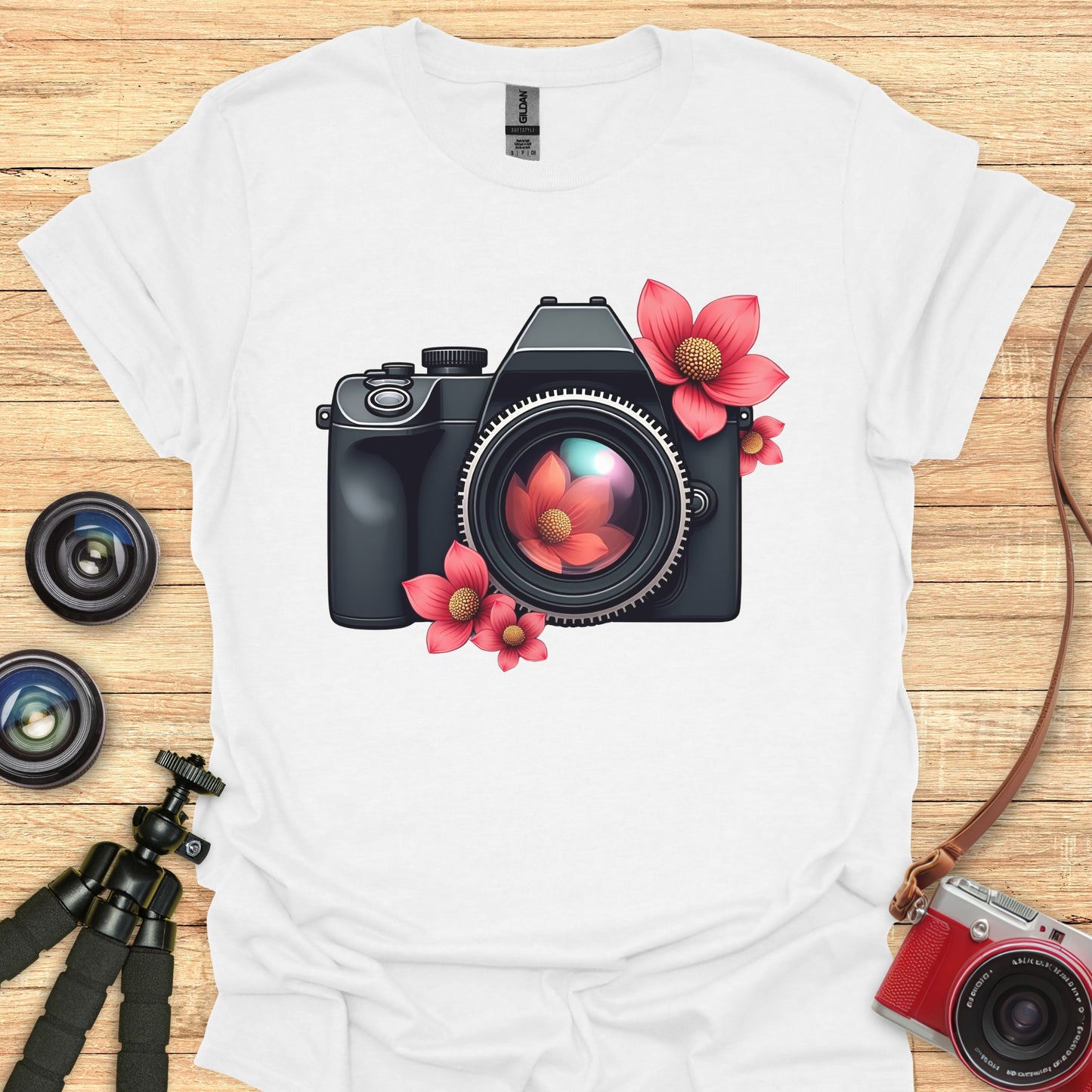 Camera Blossoms T-Shirt