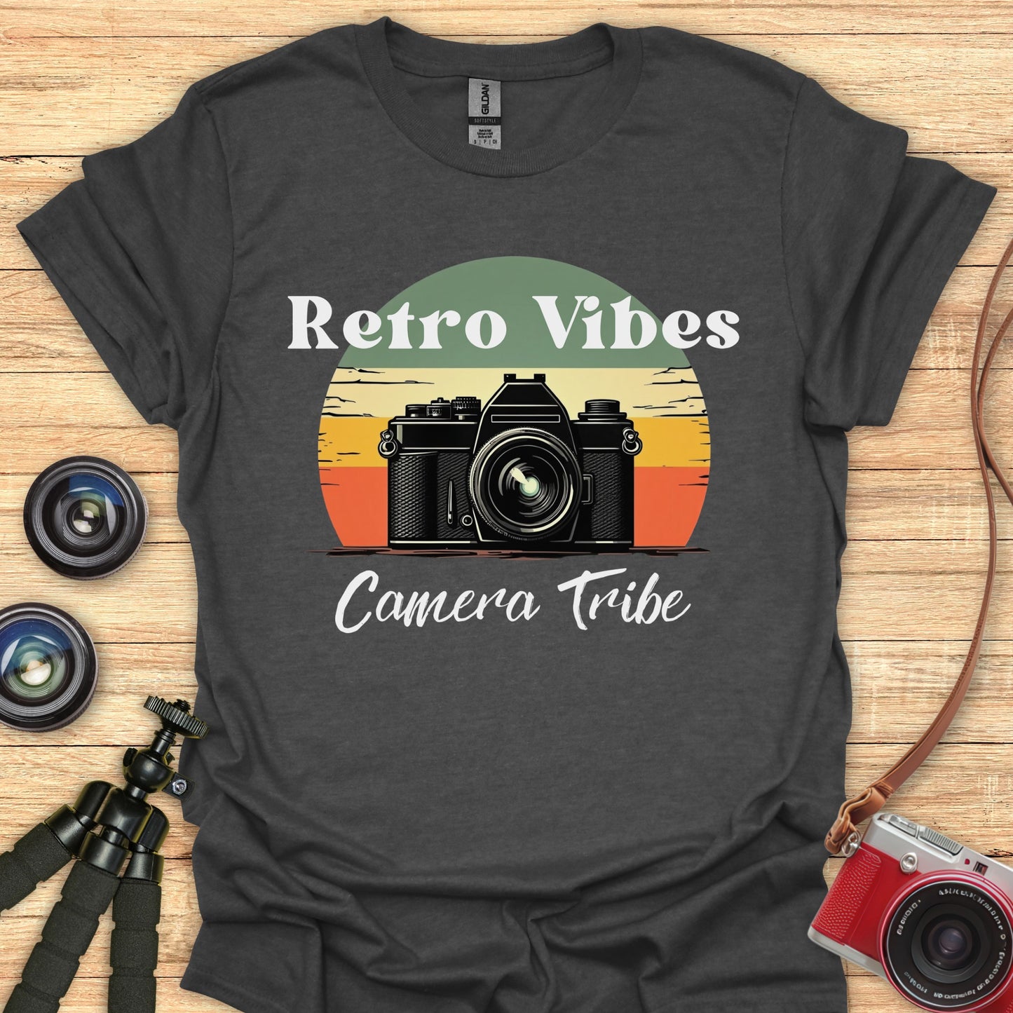 Retro Vibes Camera Tribe T-Shirt