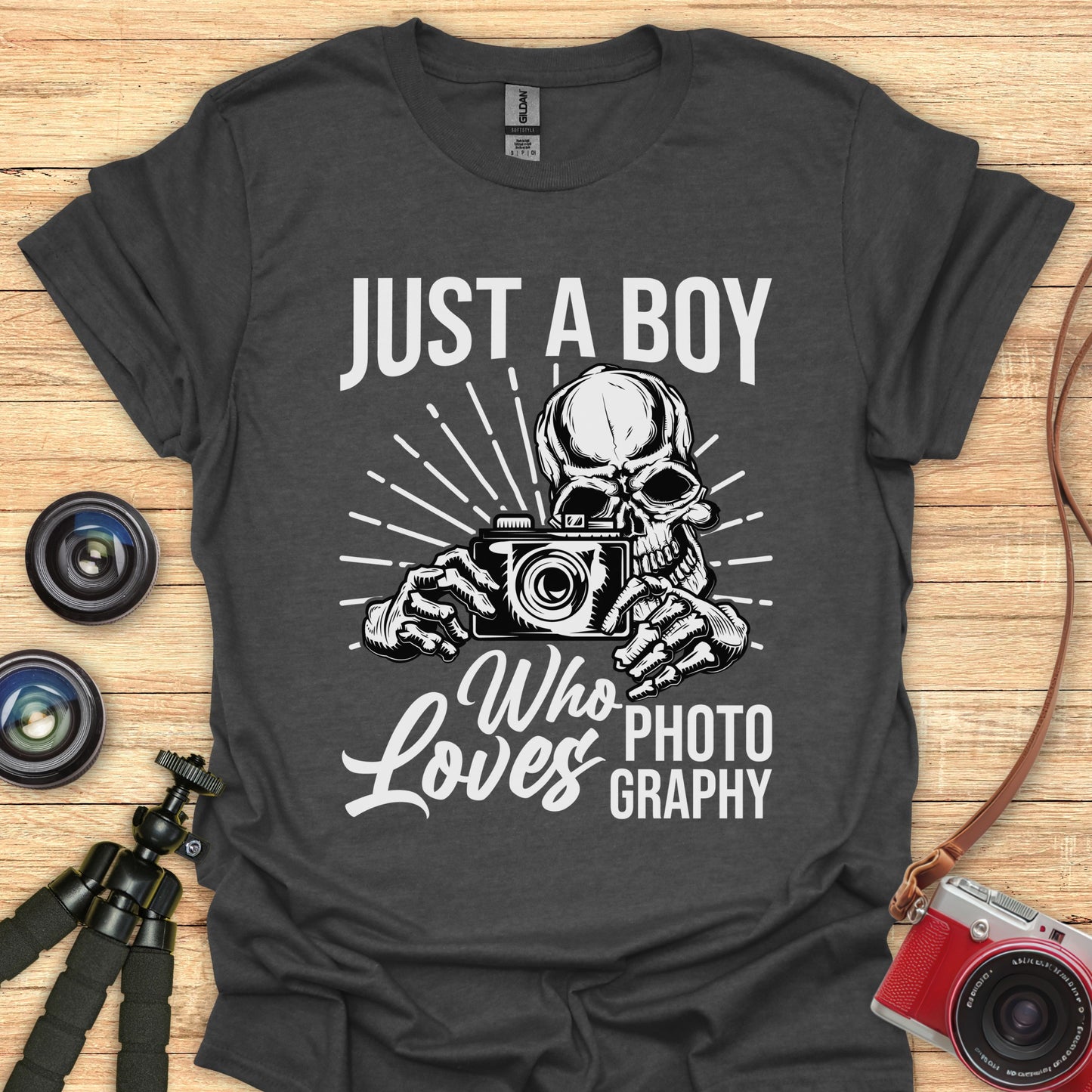 Just A Boy Who Loves Photography T-Shirt