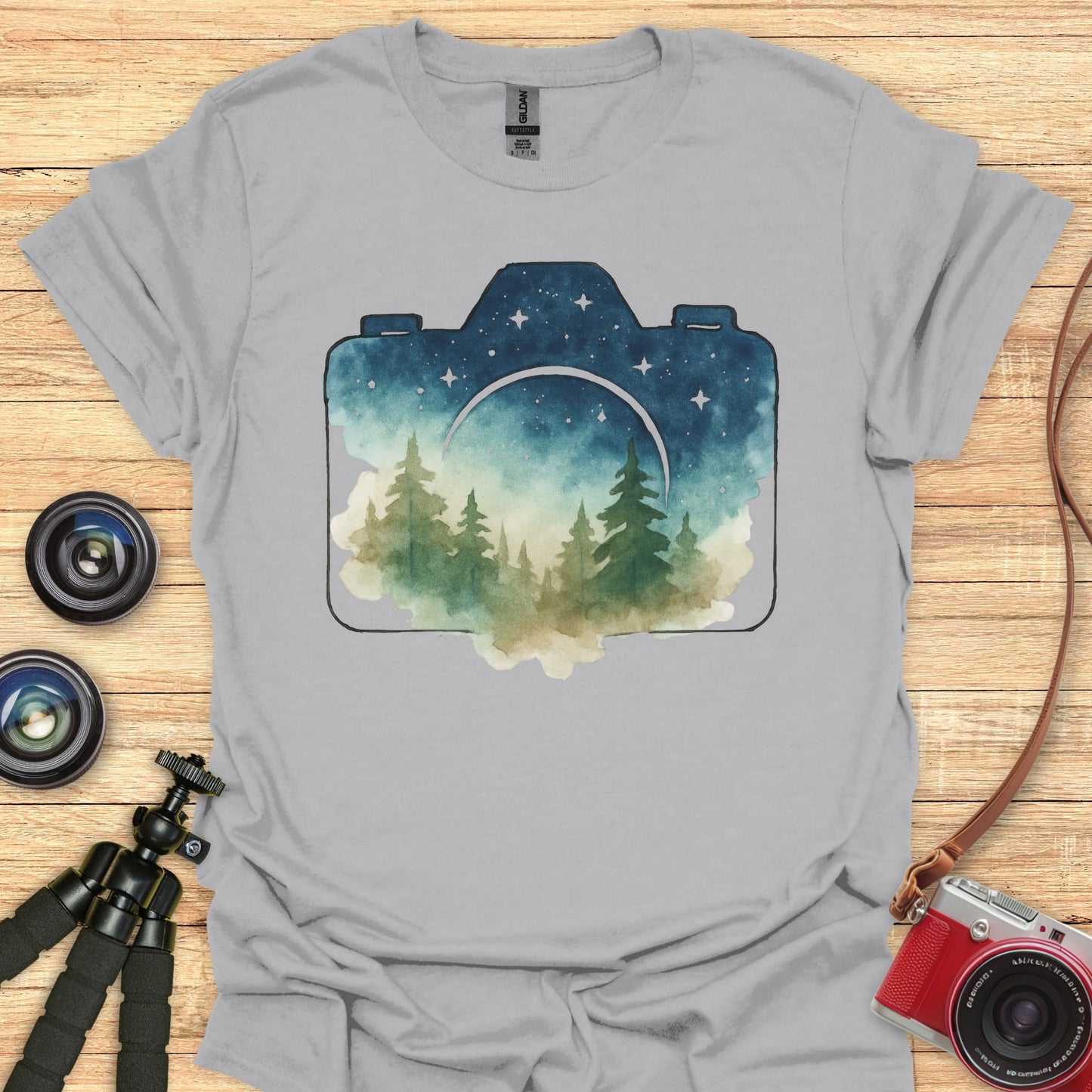 Double Exposed DSLR T-Shirt