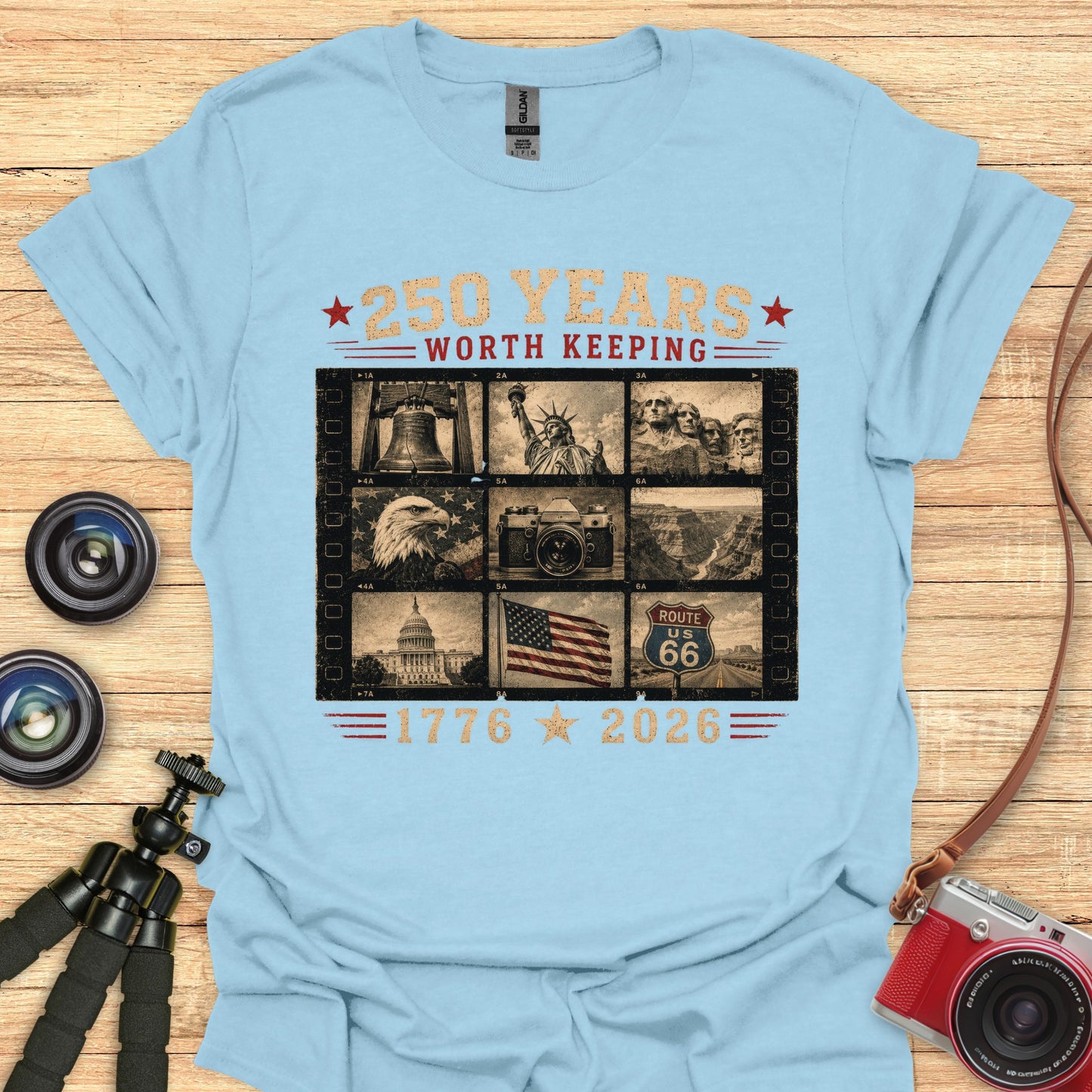 USA 250th Contact Sheet T-Shirt