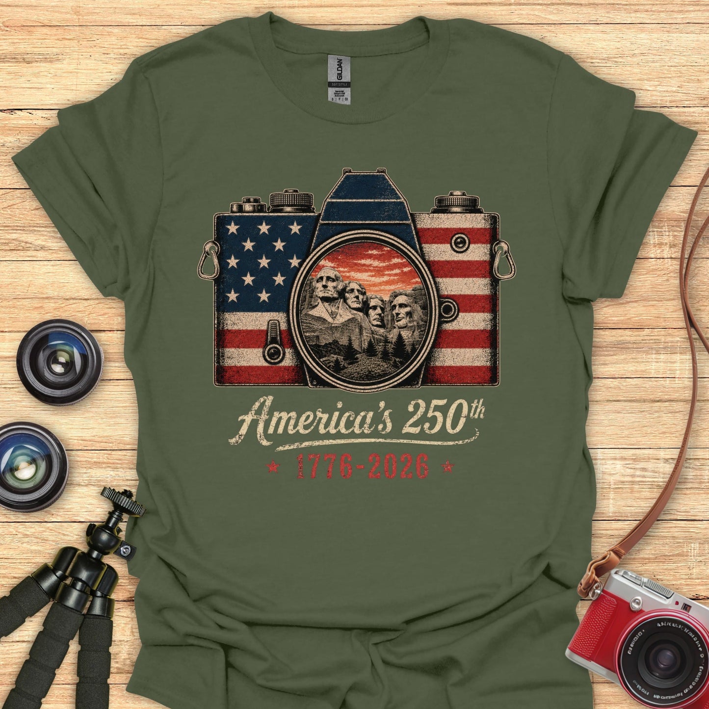 Camera Rushmore USA 250 T-Shirt