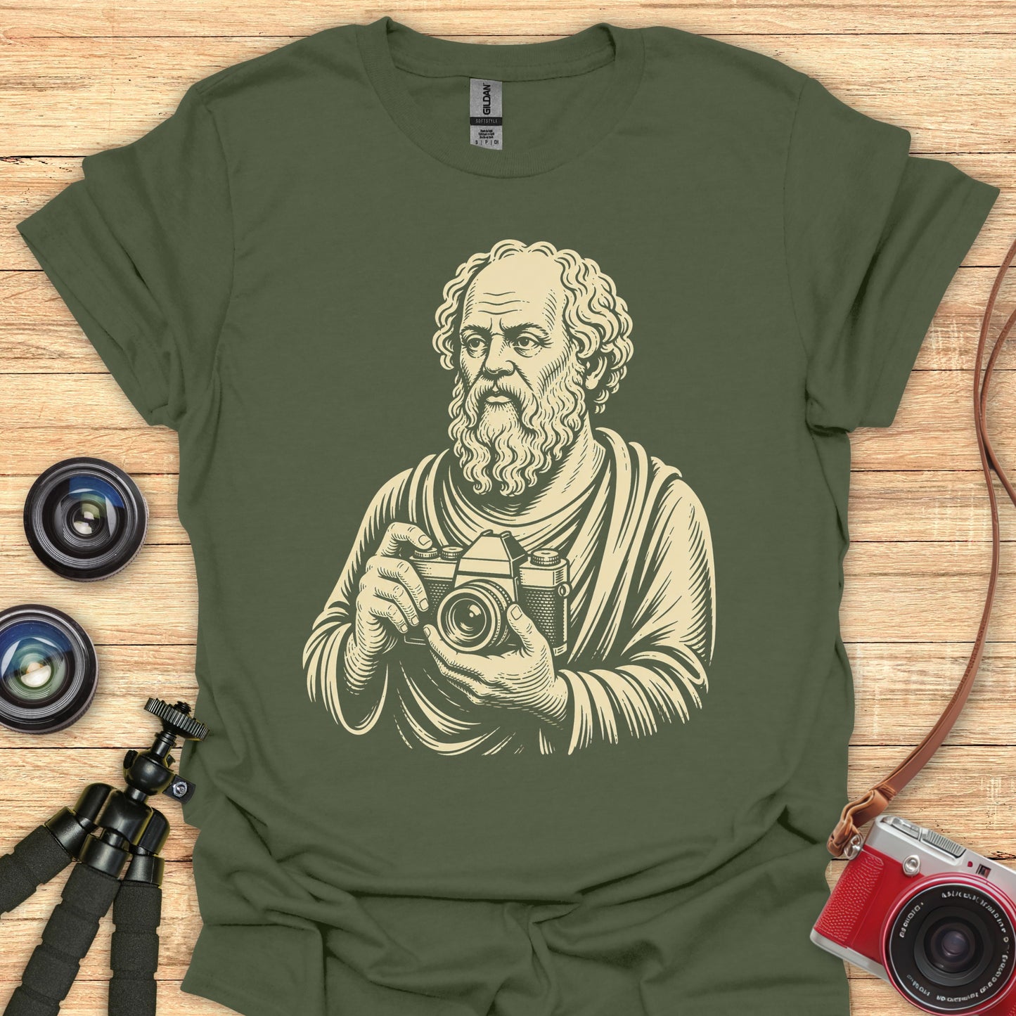 Socrates With Camera T-Shirt