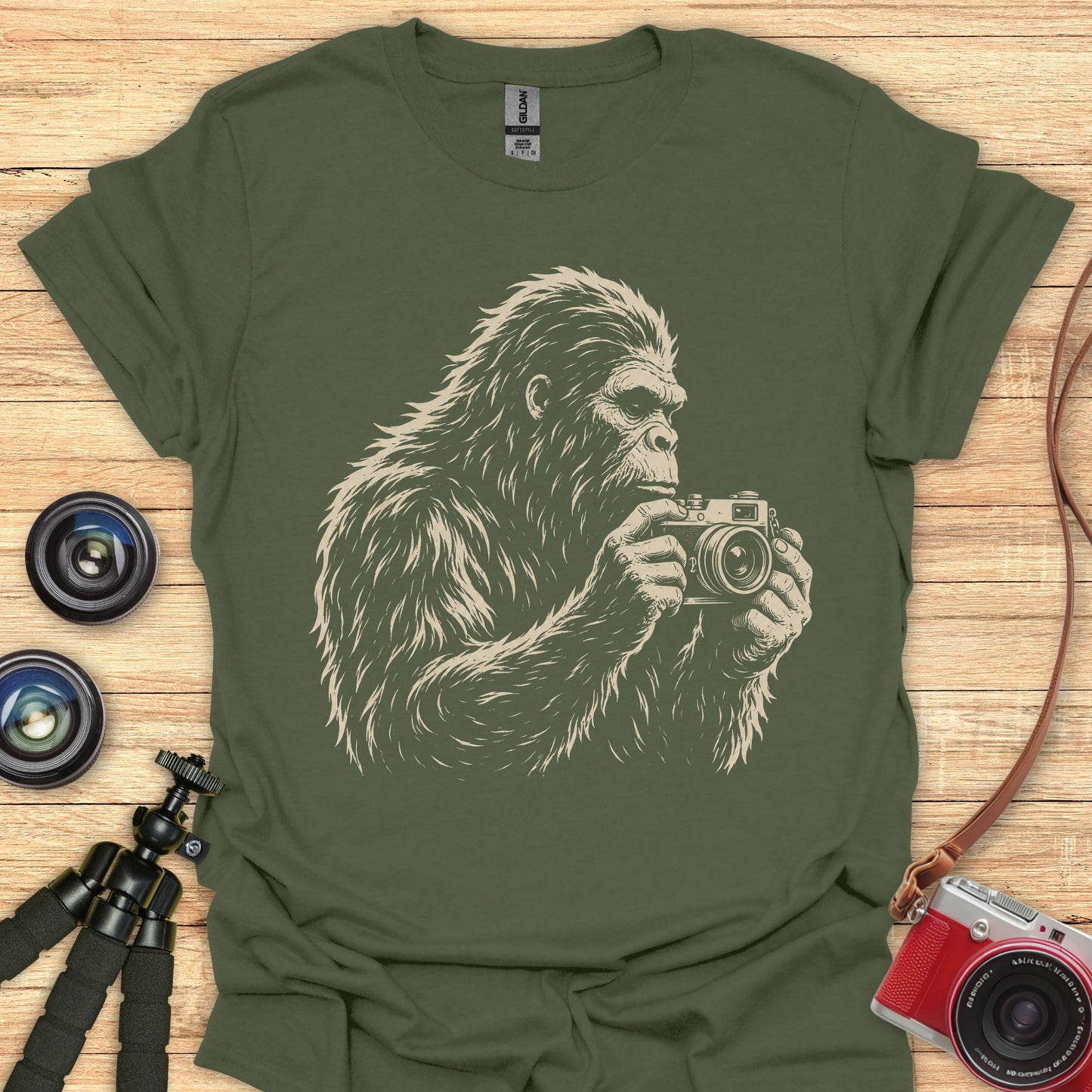 Bigfoot With Camera T-Shirt