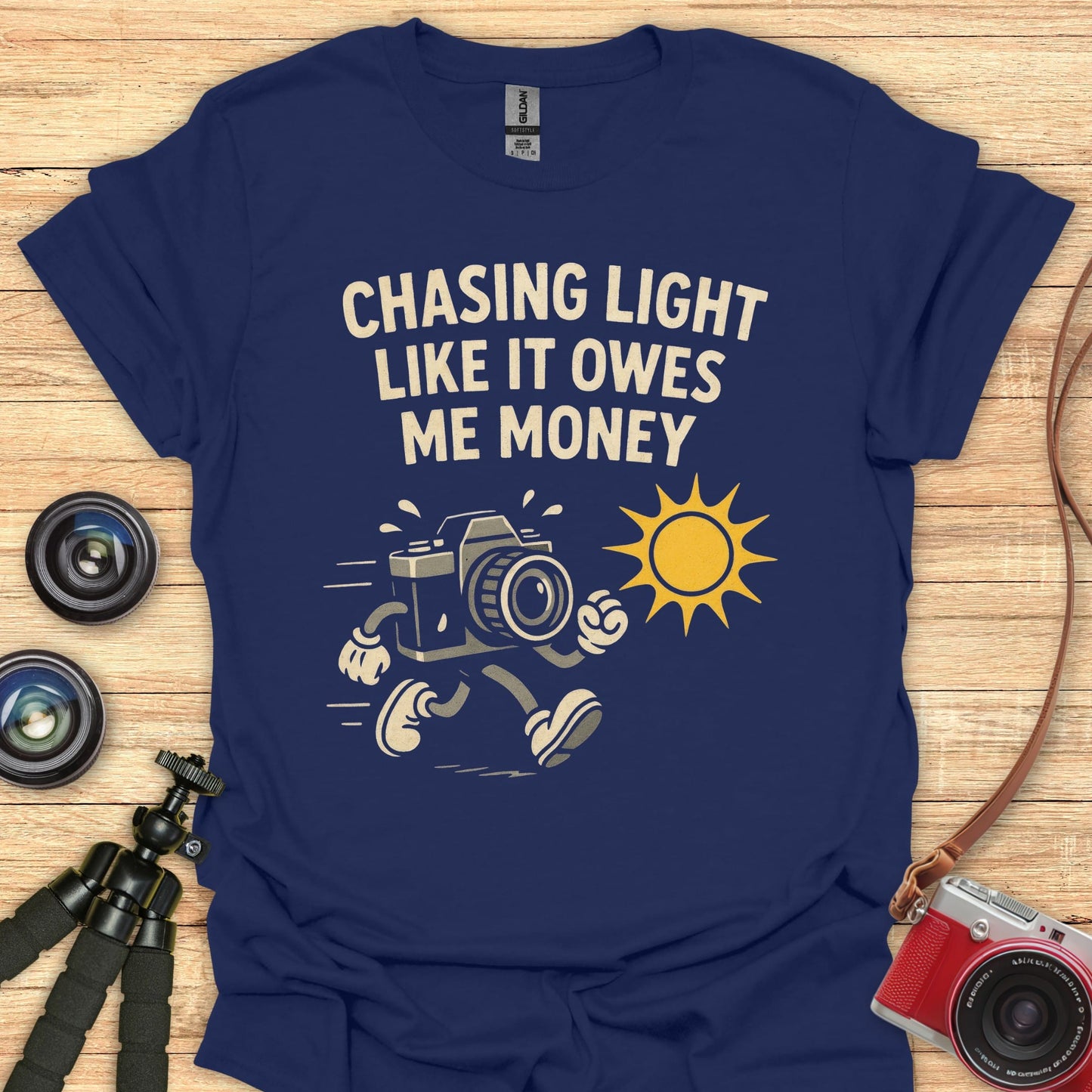 Chasing Light Like It Owes Me Money T-Shirt