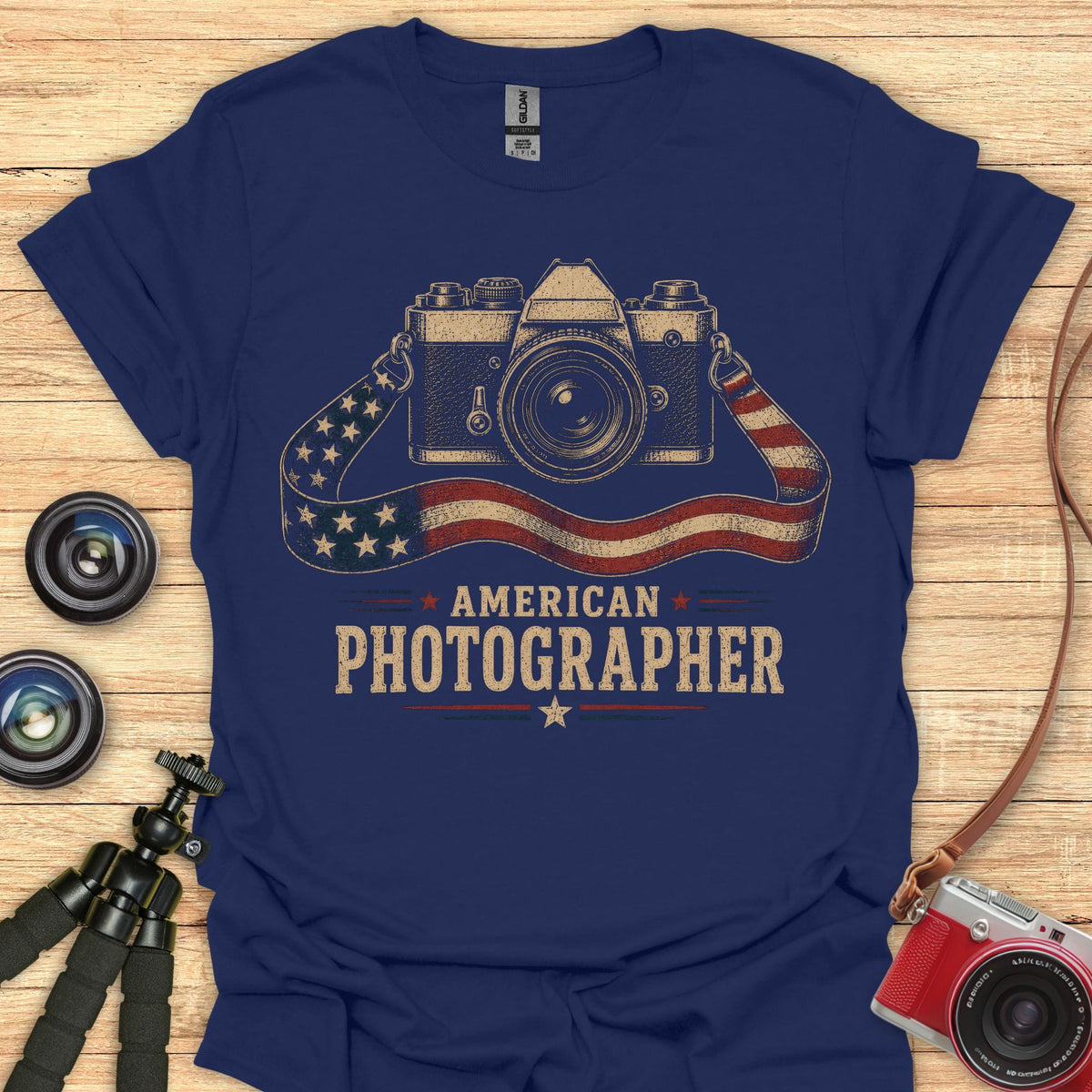 American Photographer Camera Strap T-Shirt