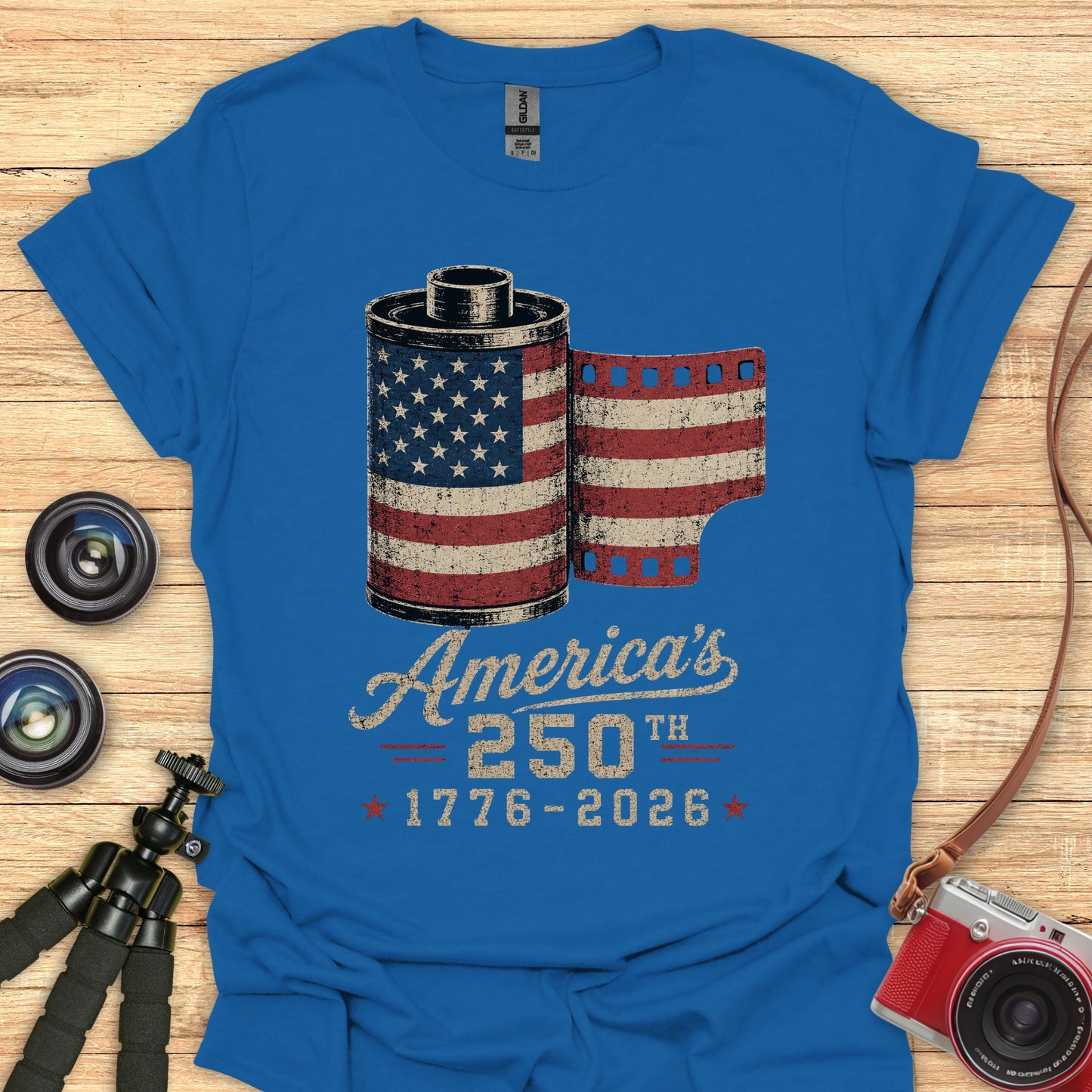 Film Roll Flag 250th T-Shirt