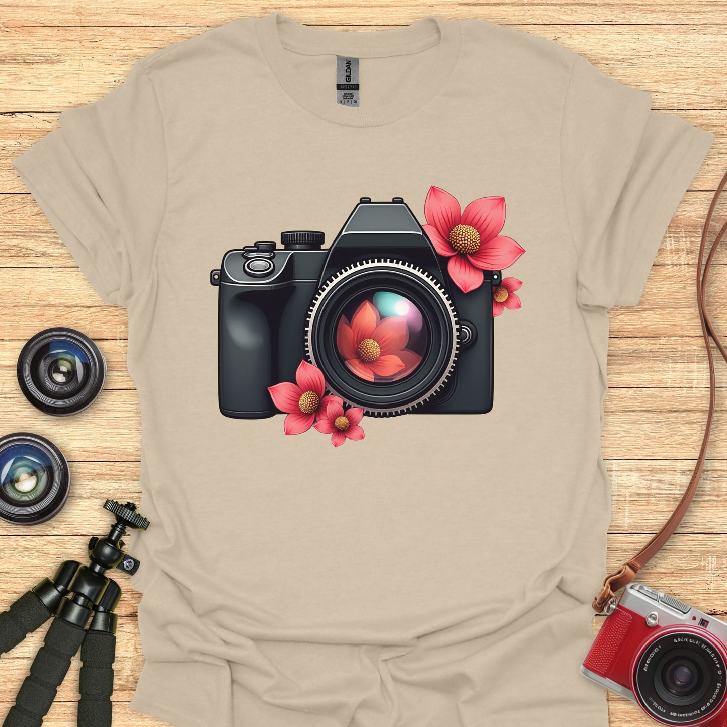 Camera Blossoms T-Shirt